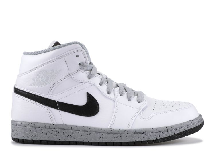 jordan 1 grey and white mid