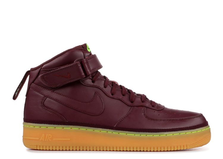 nike air force 1 mid maroon