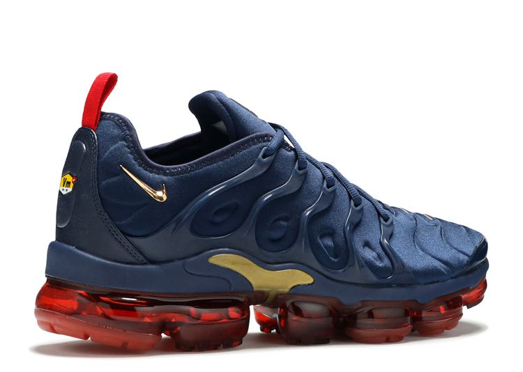 vapormax navy blue and red