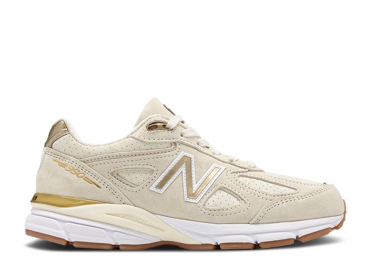 new balance gold and white