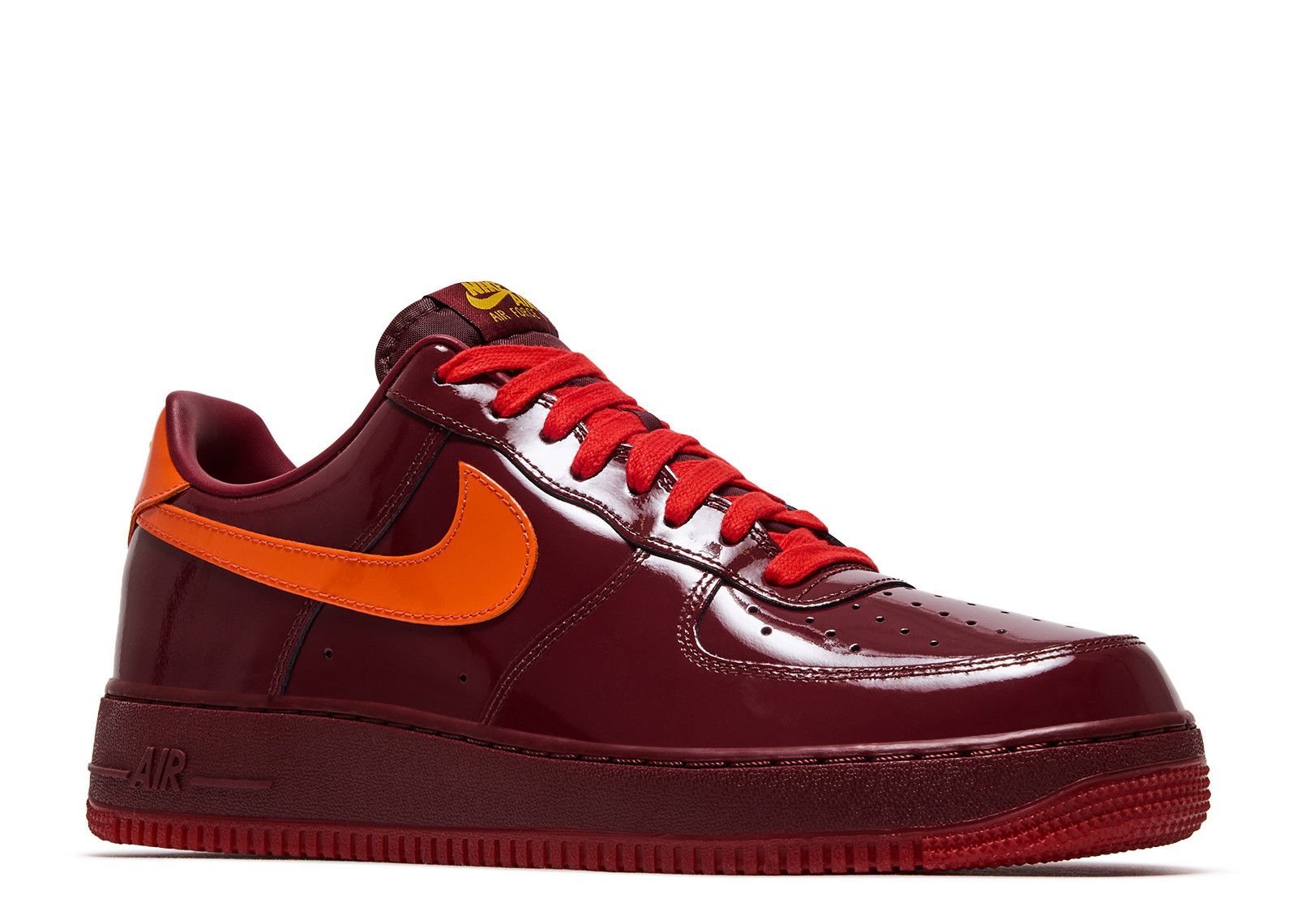 Nike Air Force 1 Low Patent Leather Dark Team Red - Nike - IO4489 601 - dark team red university gold-safety orange-challenge red Japan
