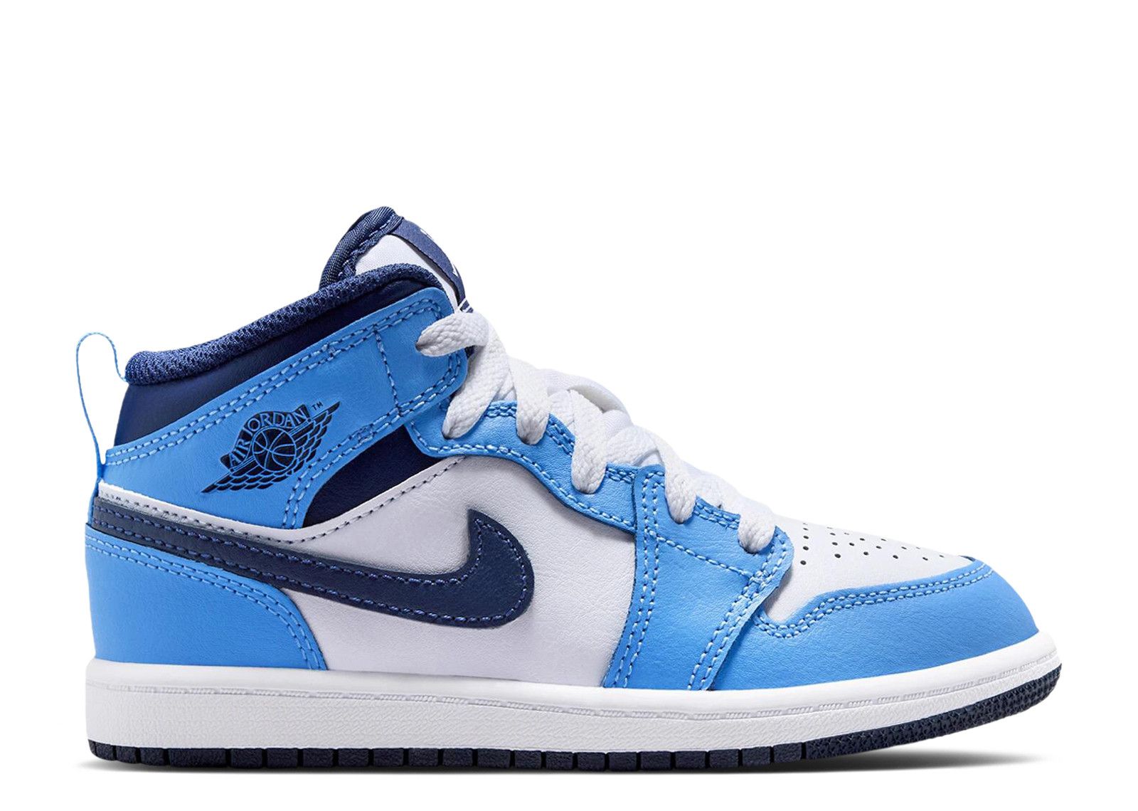 Jordan 1 Mid PS 'University Blue Midnight Navy' - Air Jordan