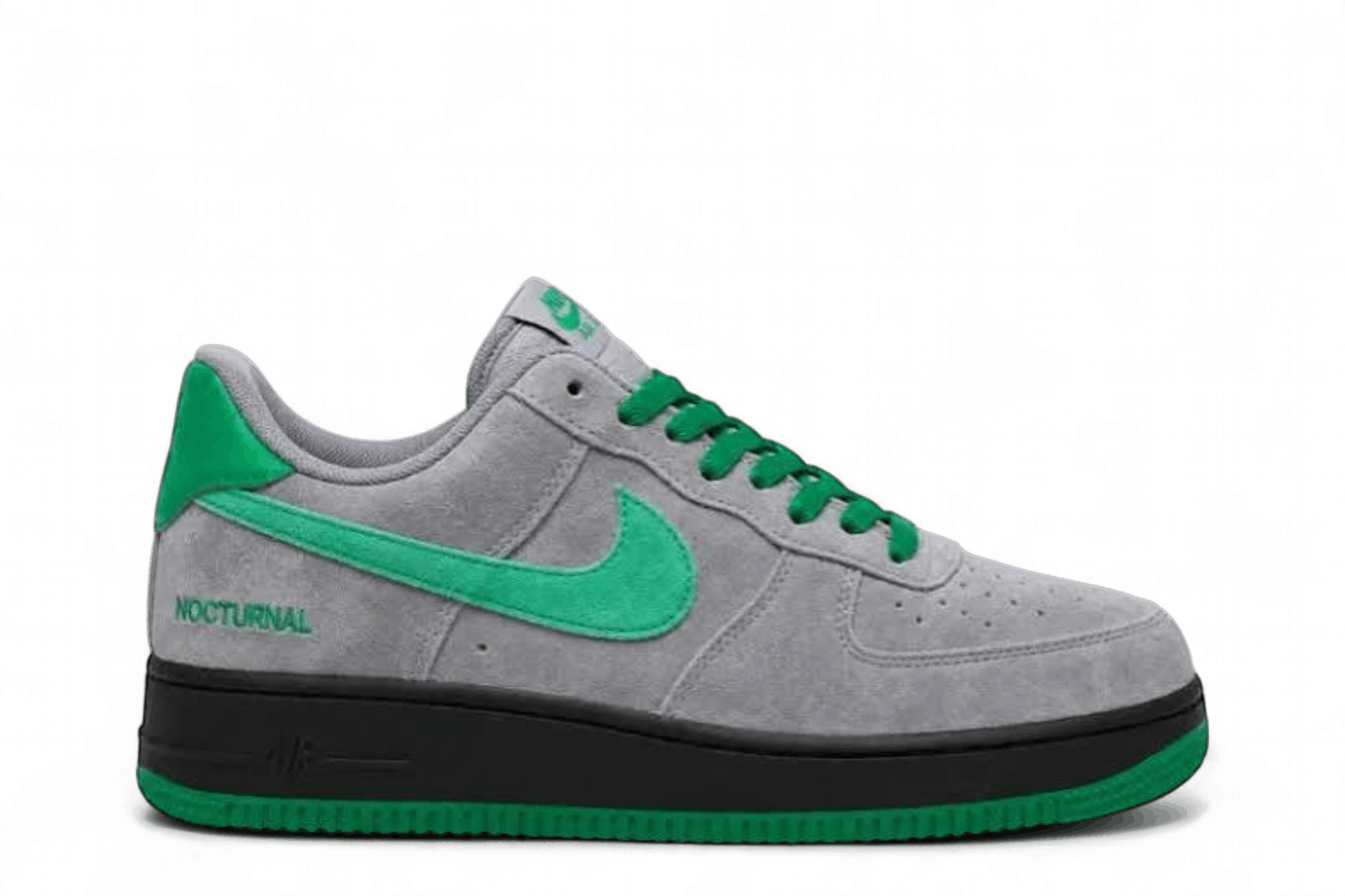 Nike Nocturnal x Sb Air Force 1 Low 'Grey Suede With Green Swoosh'