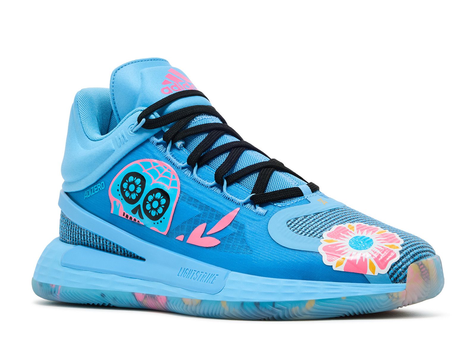 D Rose 11 'Day Of The Dead' - Adidas - FY9988 - team light blue