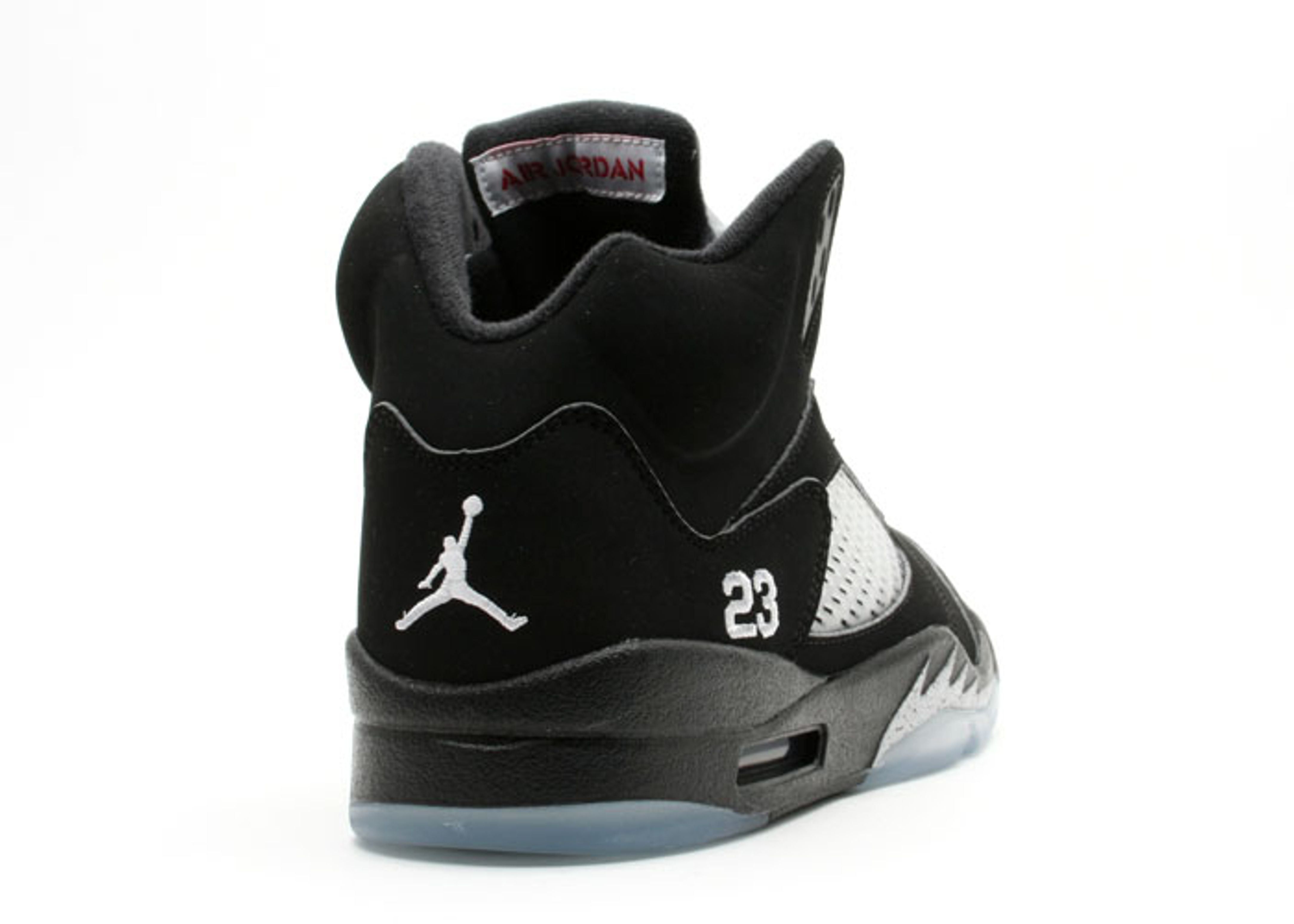 air jordan retro 5 black metallic silver for sale