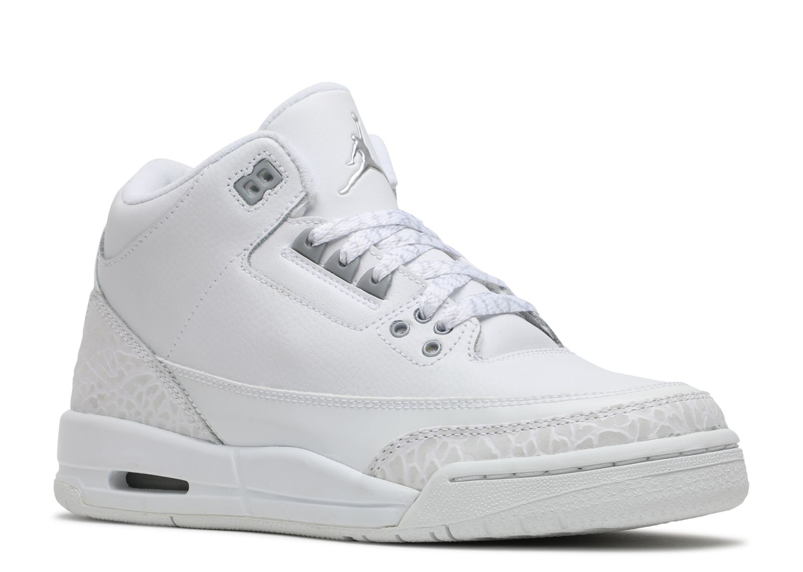 all white air jordan 3