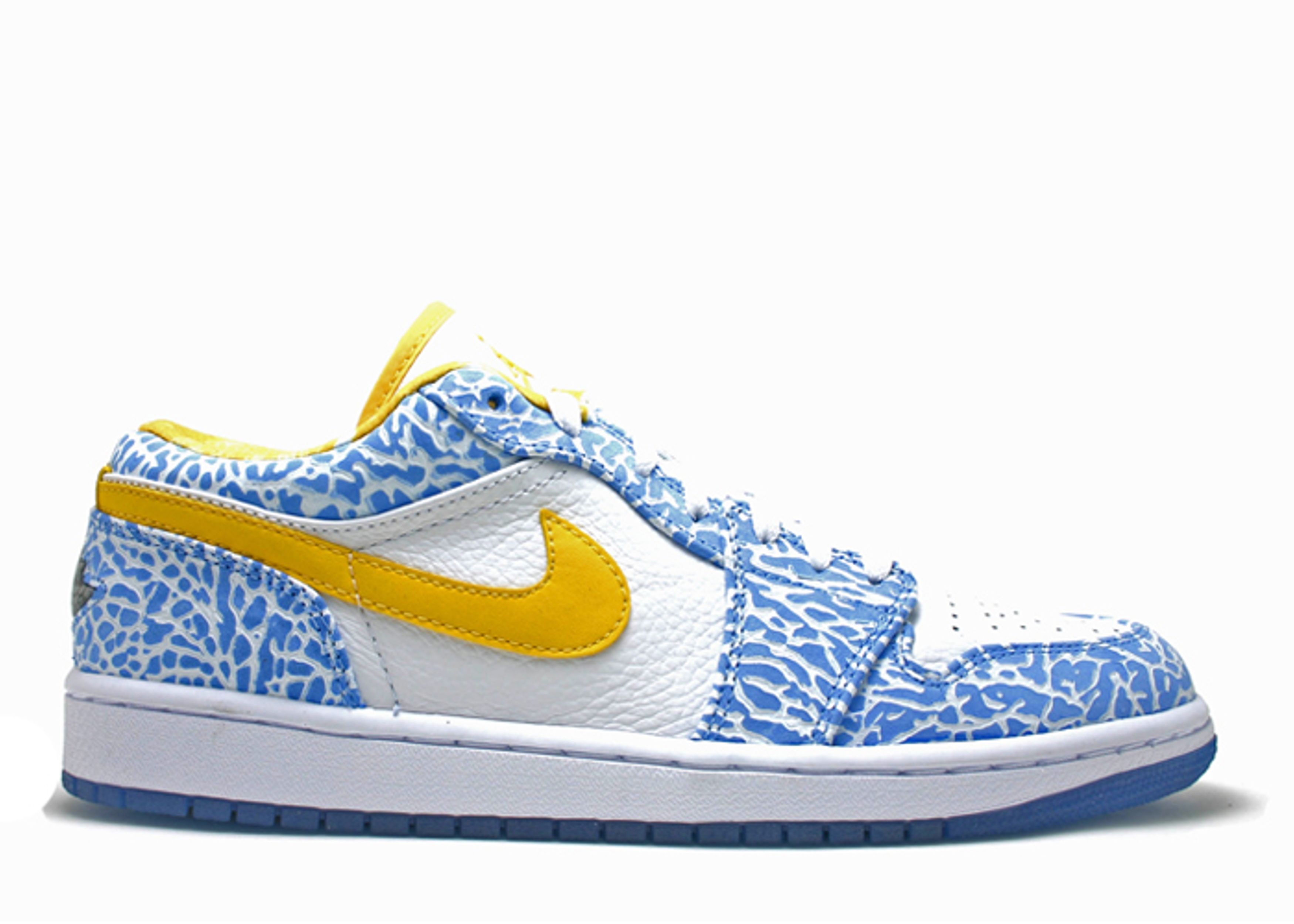 Nike Air Jordan 1 Low - White, Light Blue & Pale Yellow JORDAN Air 1 Low SE HQ2004 400 - Shiekh main image 3