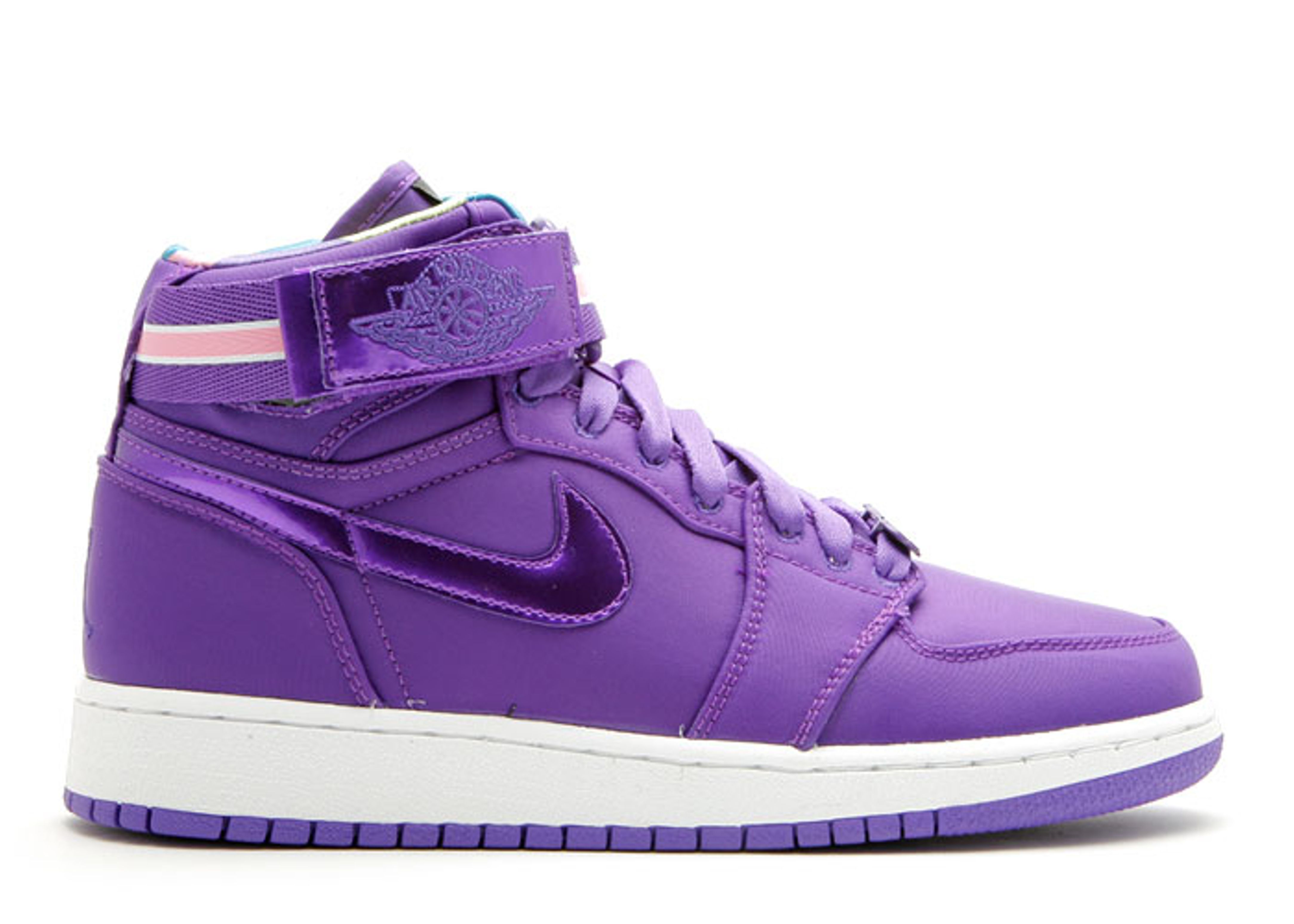 AIR JORDAN 1 HIGH STRAP - PURPLE WHITE 343184-551 SIZE 6Y