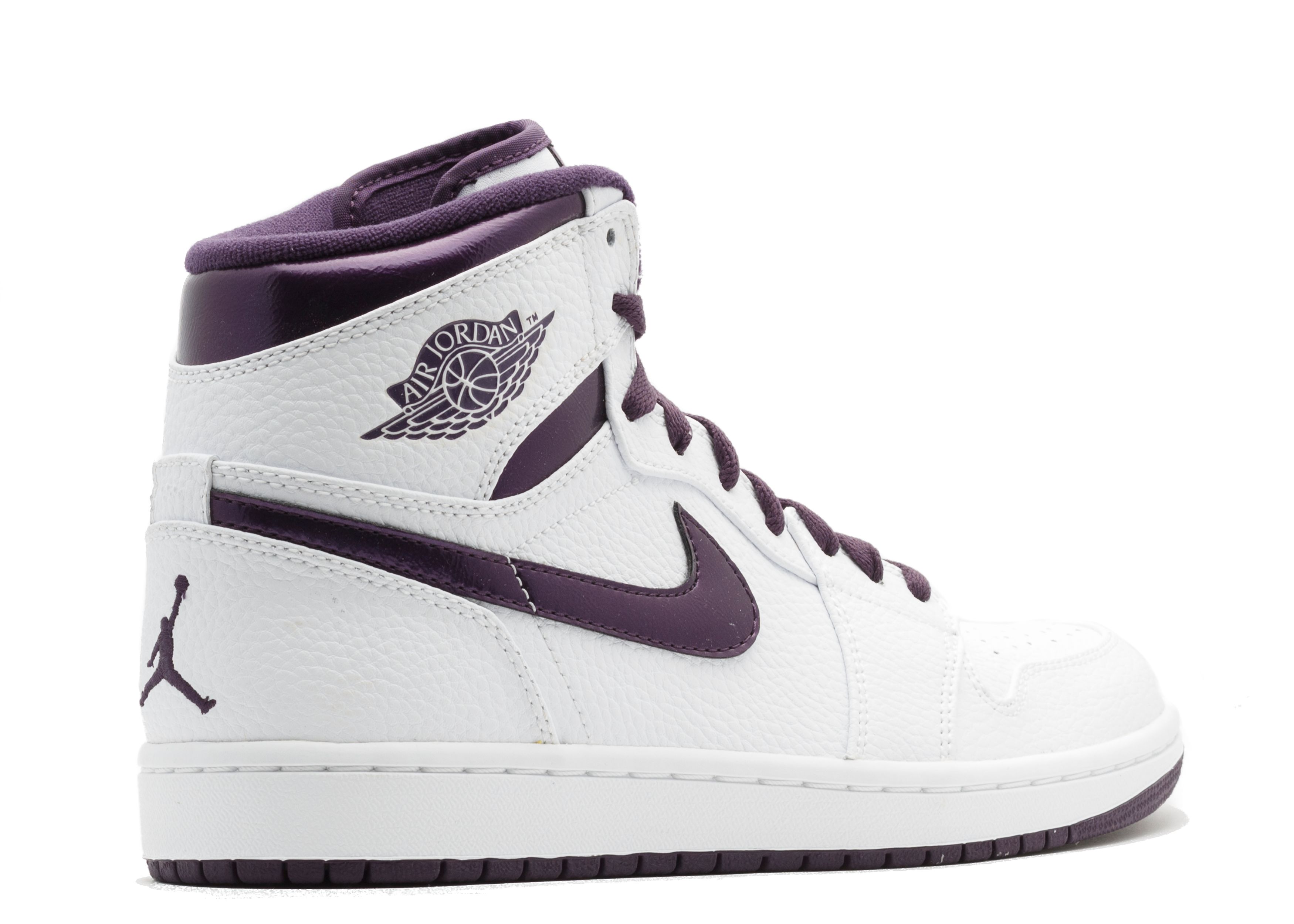 Jordan Men’s High-Top Athletic Shoes in White, Black and Purple Amazon.com | Men main image 2