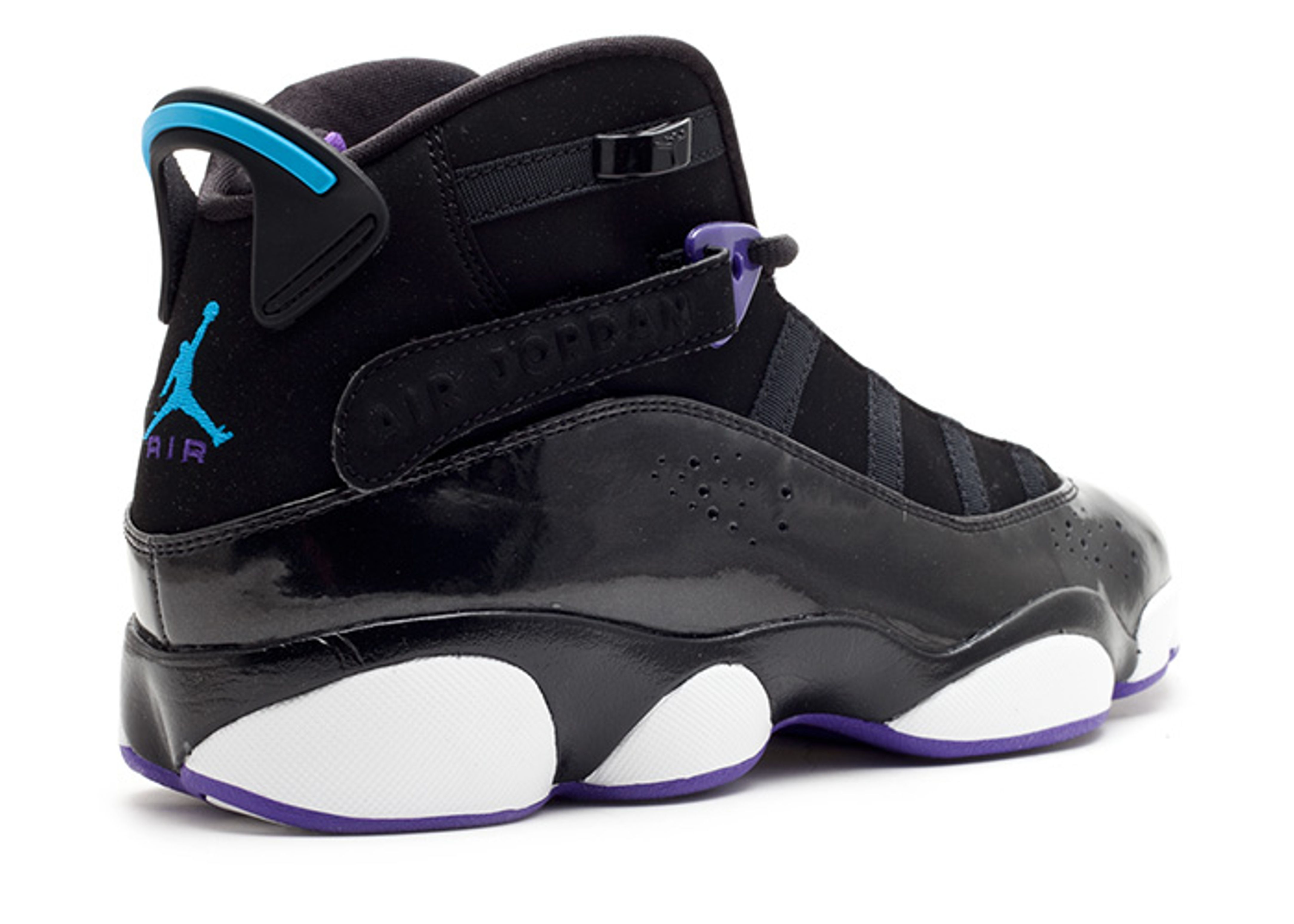 Jordan 6 rings cheap black white and purple