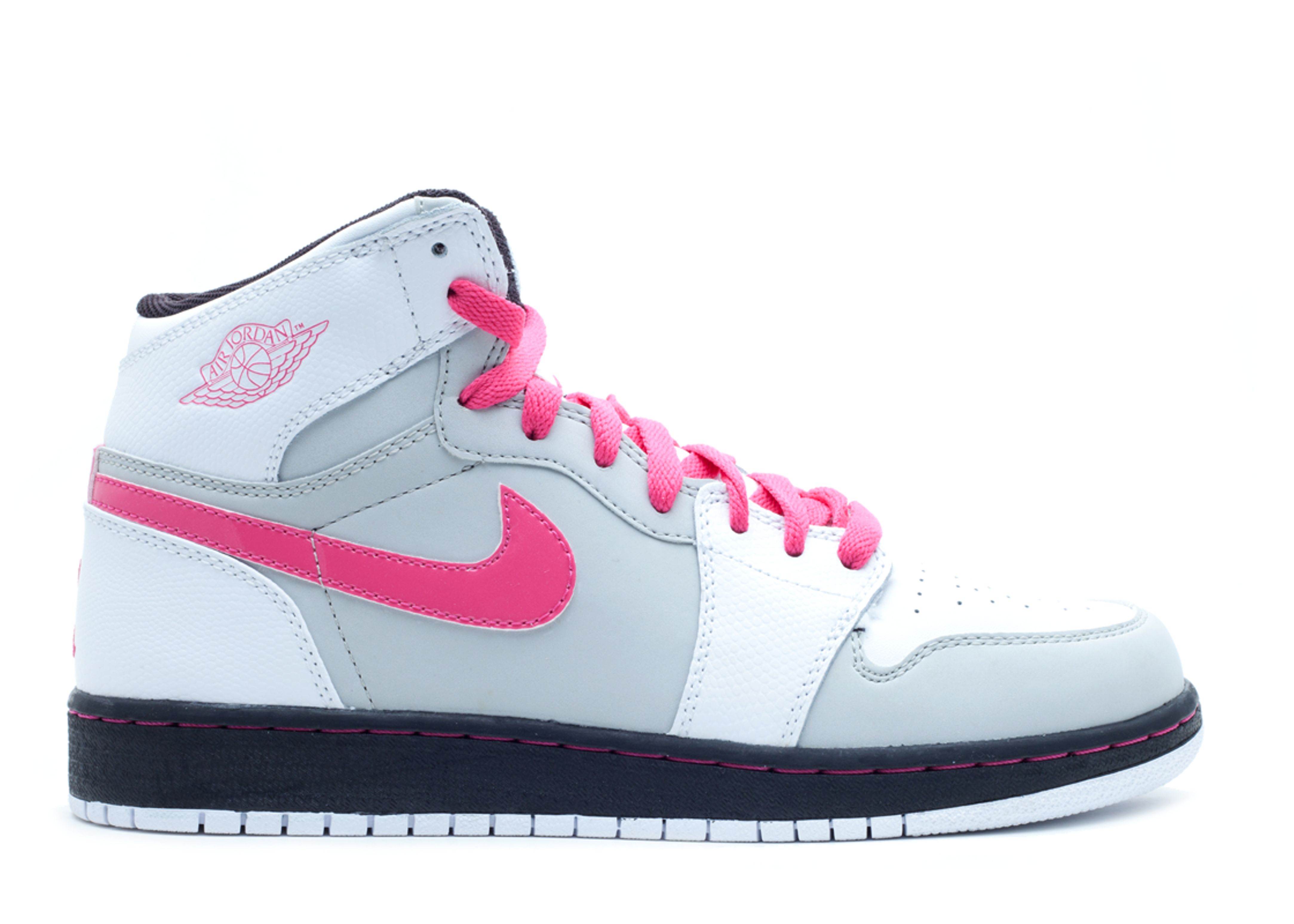 pink grey and white jordan 1