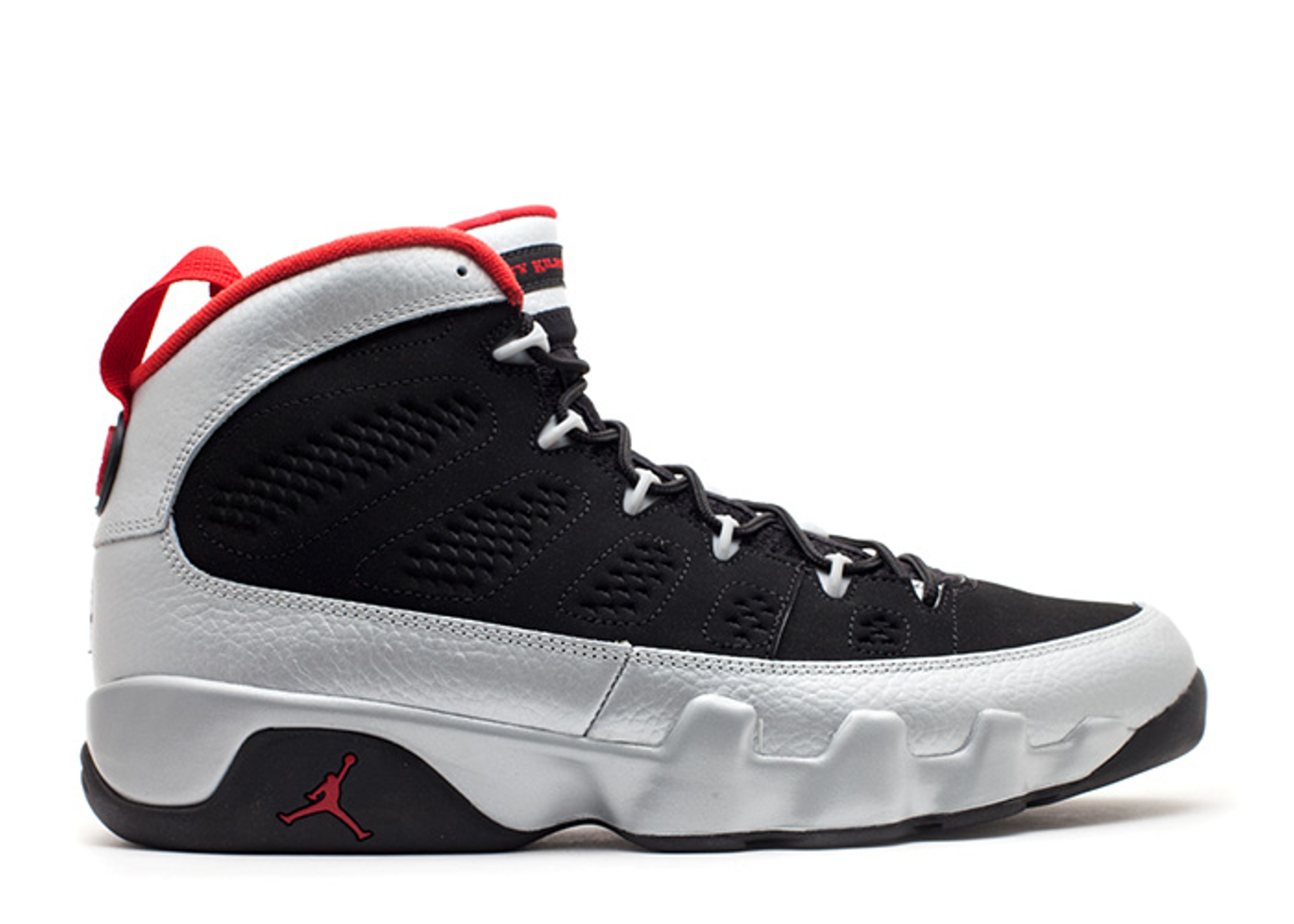 black and red jordan 9