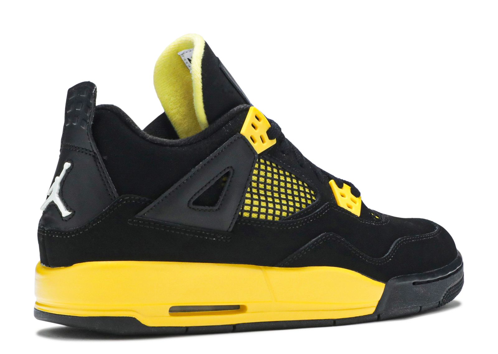 black and yellow jordan 4