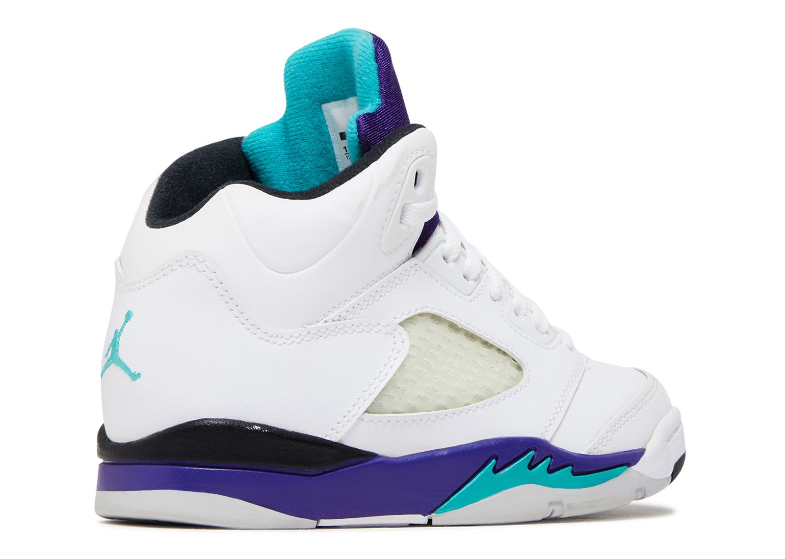 NIKE AIR JORDAN Retro 5 Bel Air Purple White & Teal Youth 440889-108 sz 1y