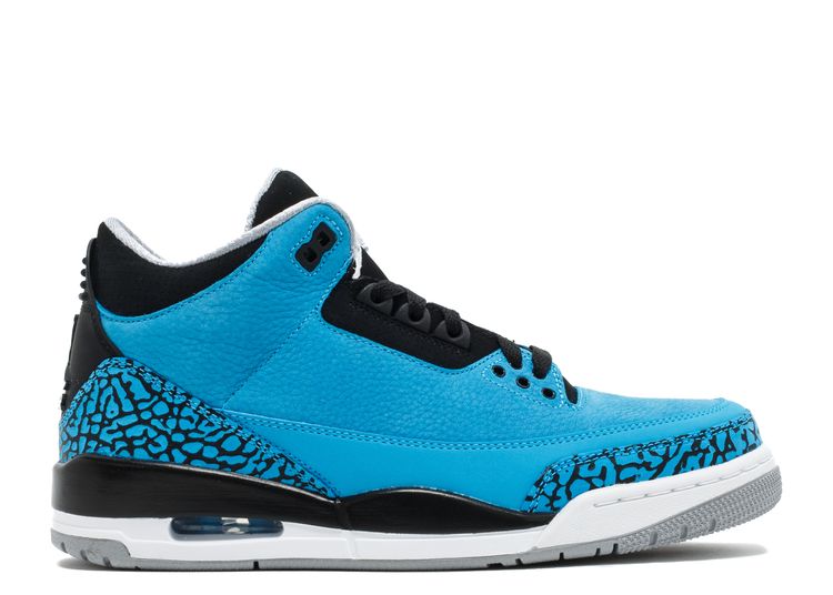 air jordan 3 black and blue