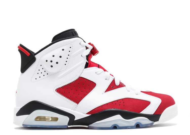 red and white jordan 6s