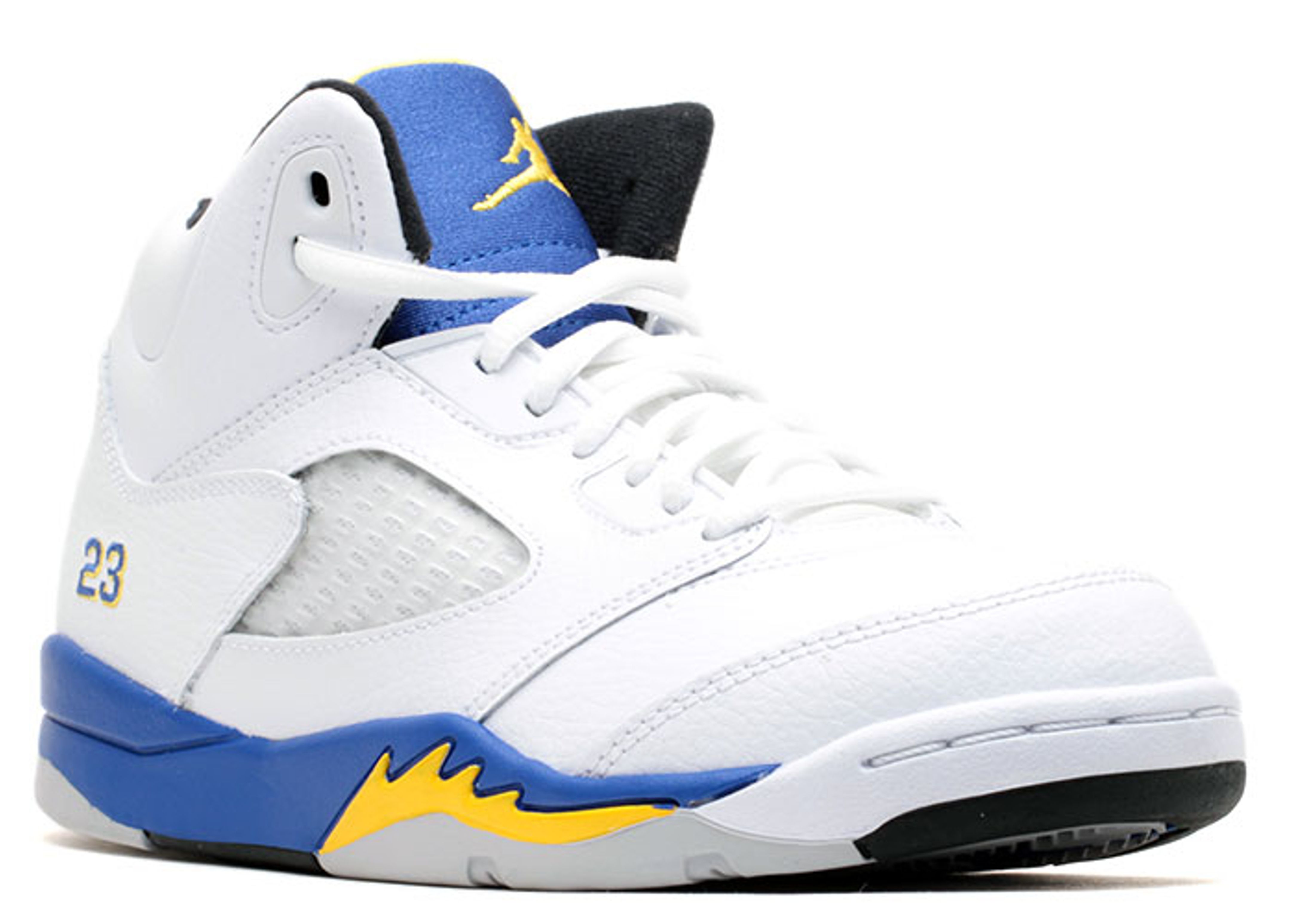 Air jordan 5 laney on sale white