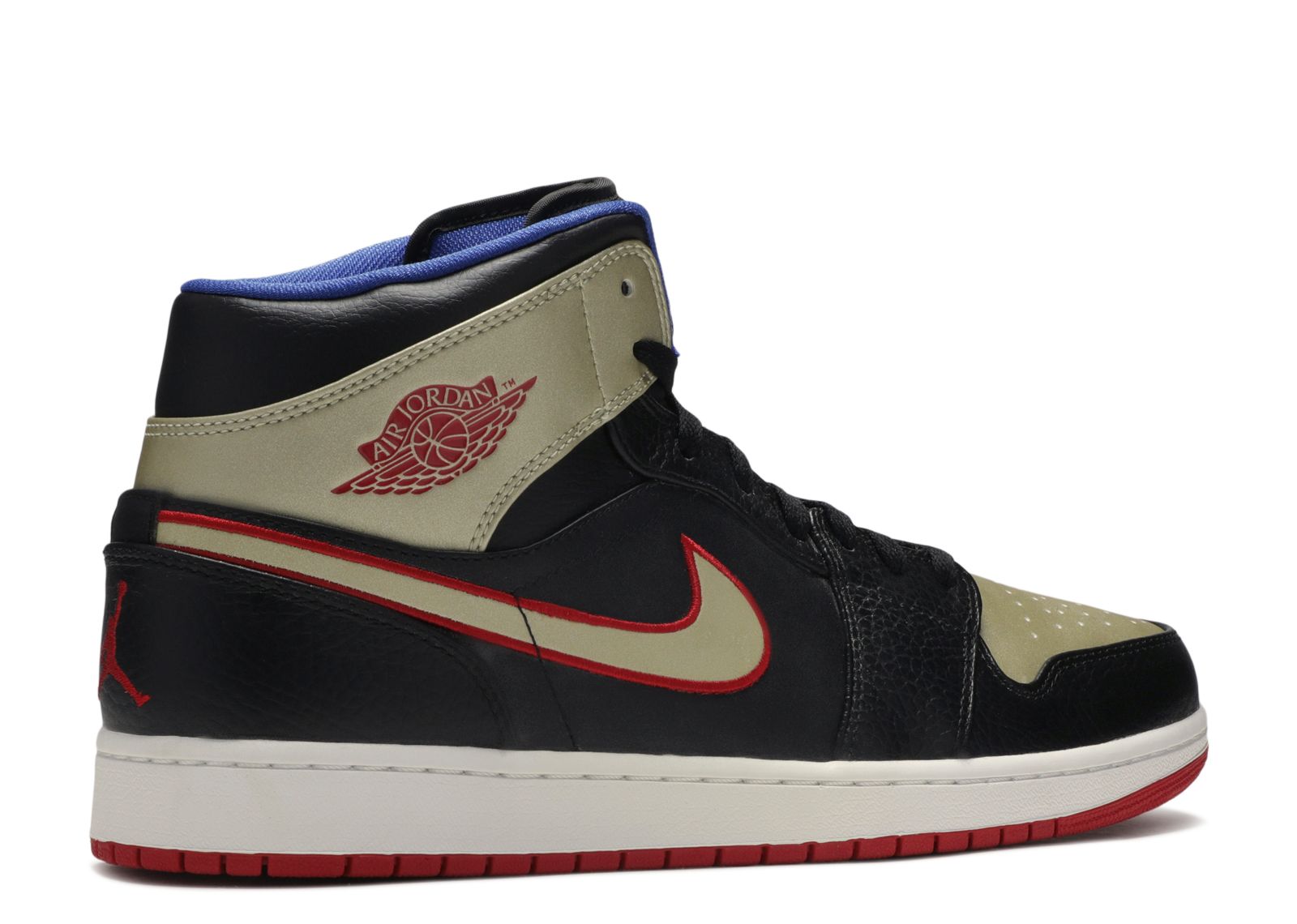 Jordan 1 black gold red cheap blue