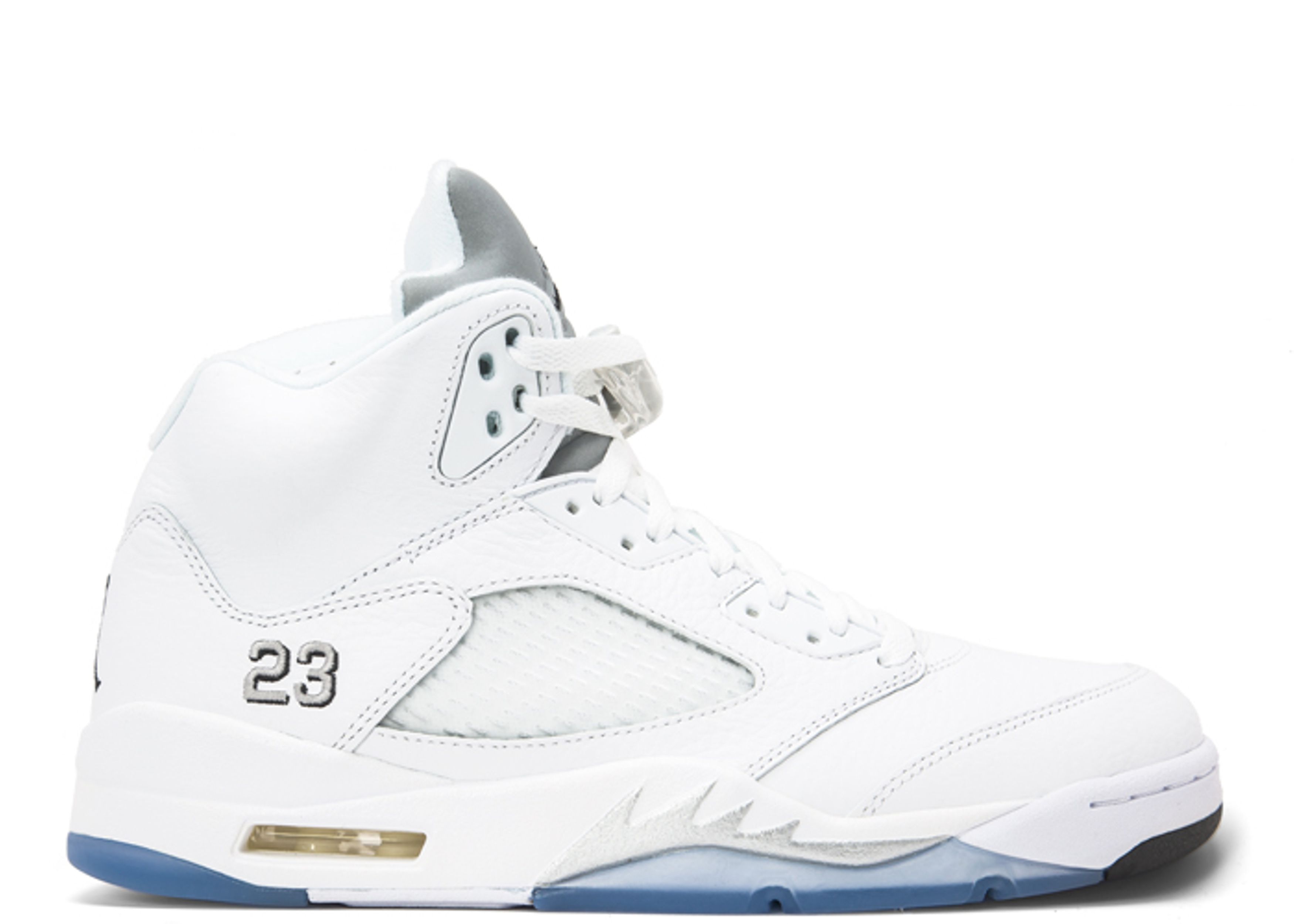 Nike Air Jordan Retro 5 V Metallic White 136027-130 Mens Size 7 Womens 8.5 2015 Jordan Air Jordan 5 Retro  main image 4