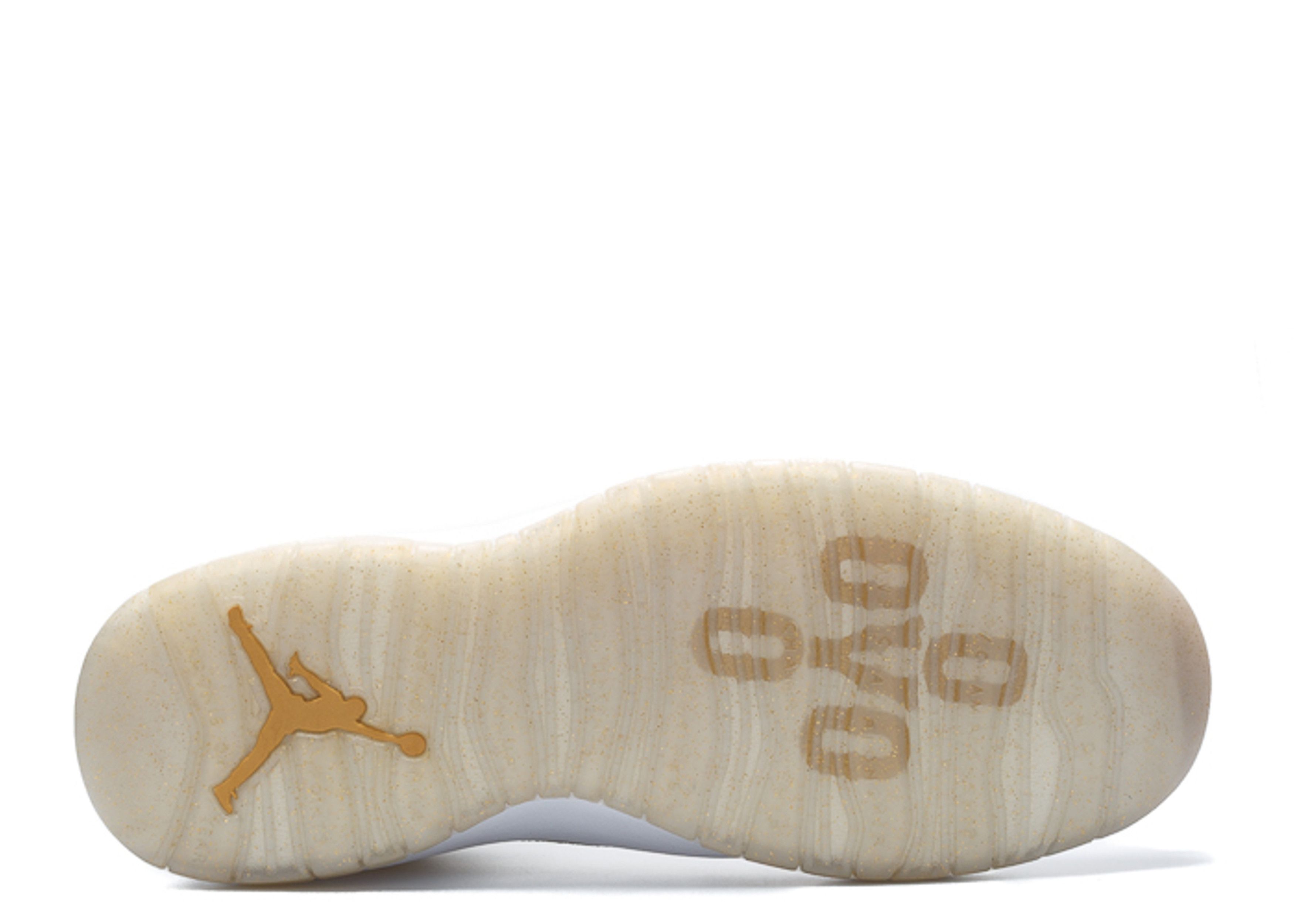 Jordan White and Gold Retro Sneaker sample ovo friends and family champagnepapi is finally releasing  main image 4