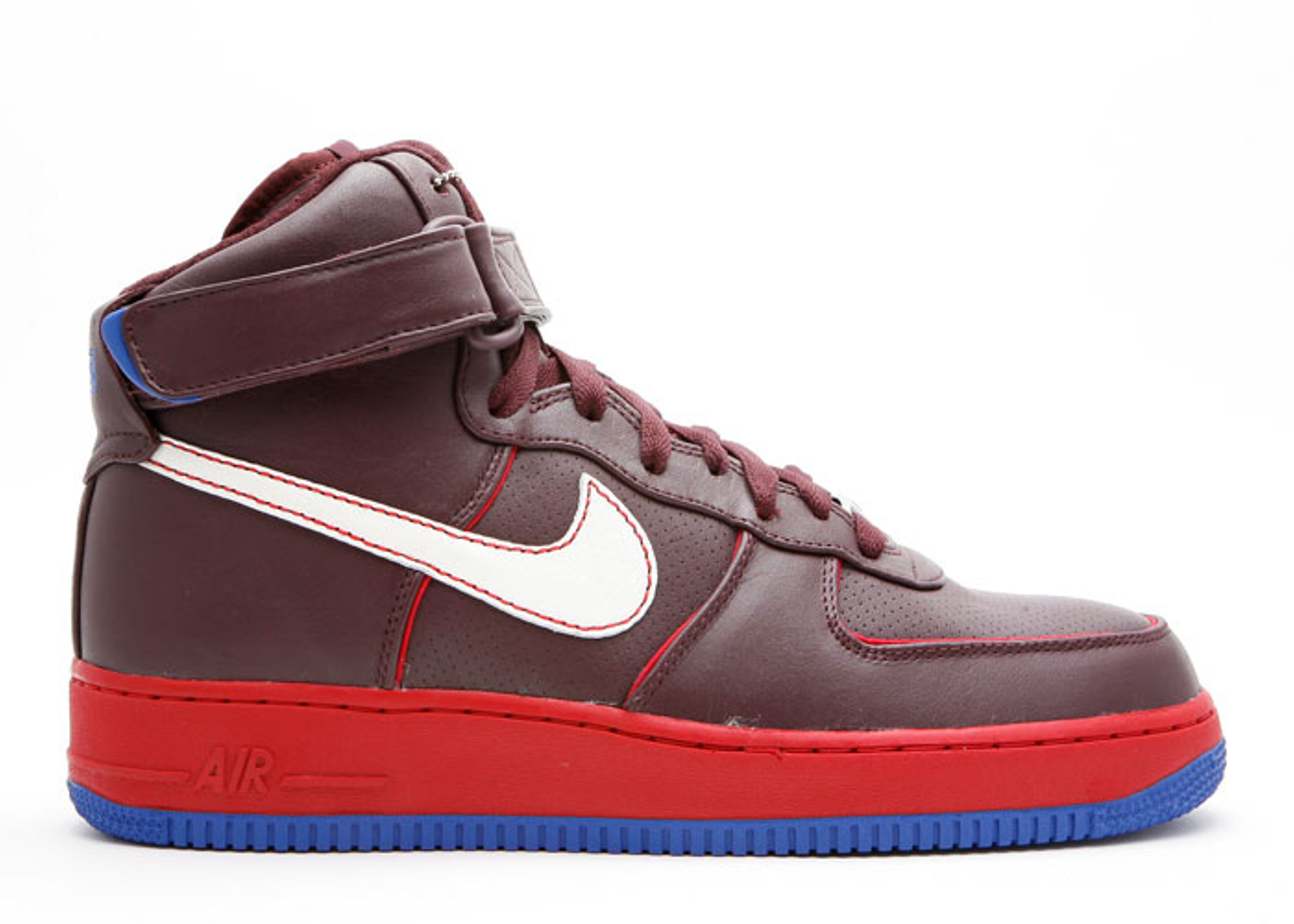 Air Force 1 High Premium Barkley Pack Nike 317313 611 deep burgandy sail varsity red Flight Club