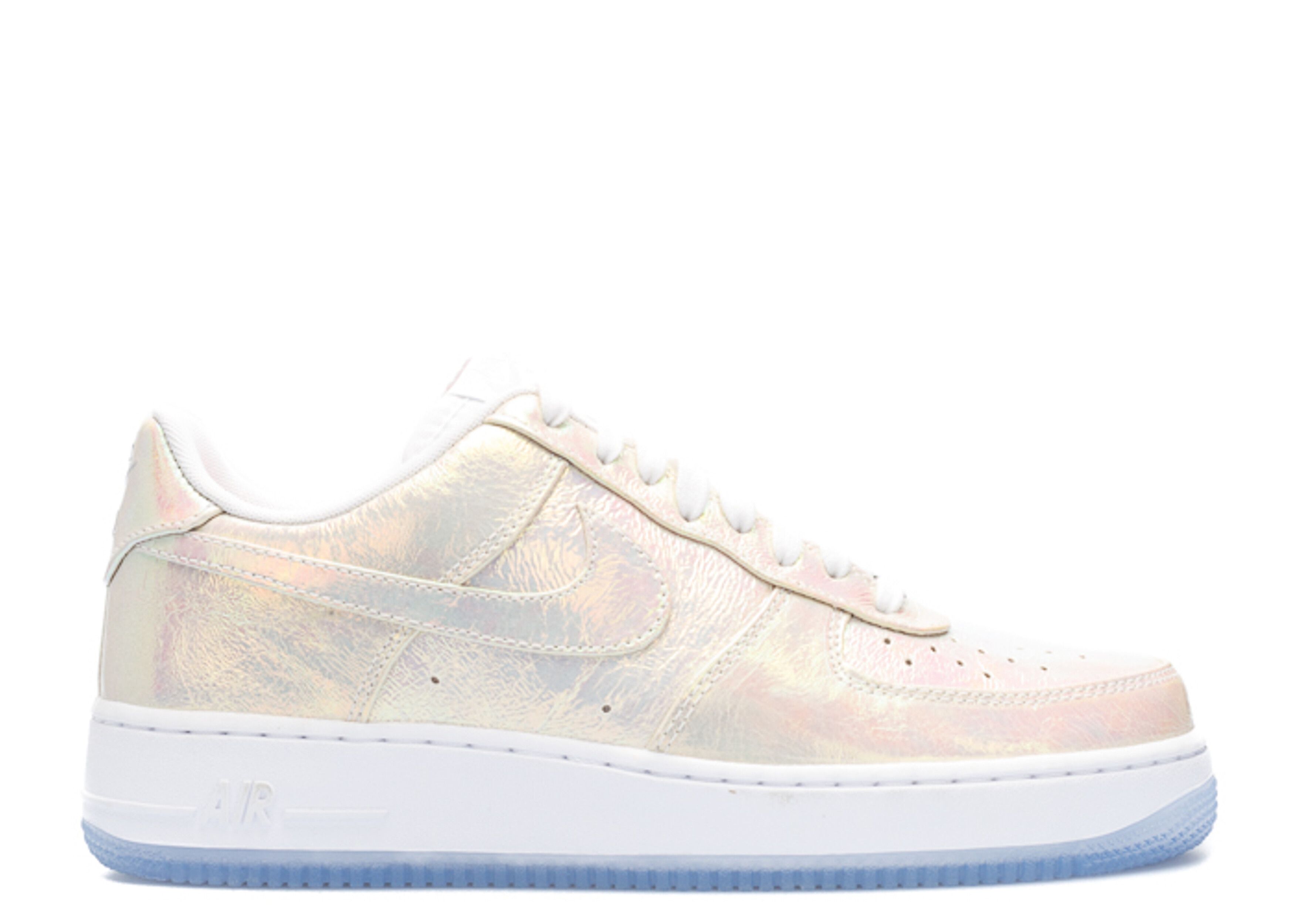 Nike Sportswear Nike Air Force Iridescent Womens Wmns Air Force Low Premium QS 'Iridescent' Nike 704517 100  White/white/metallic Silver Flight Club