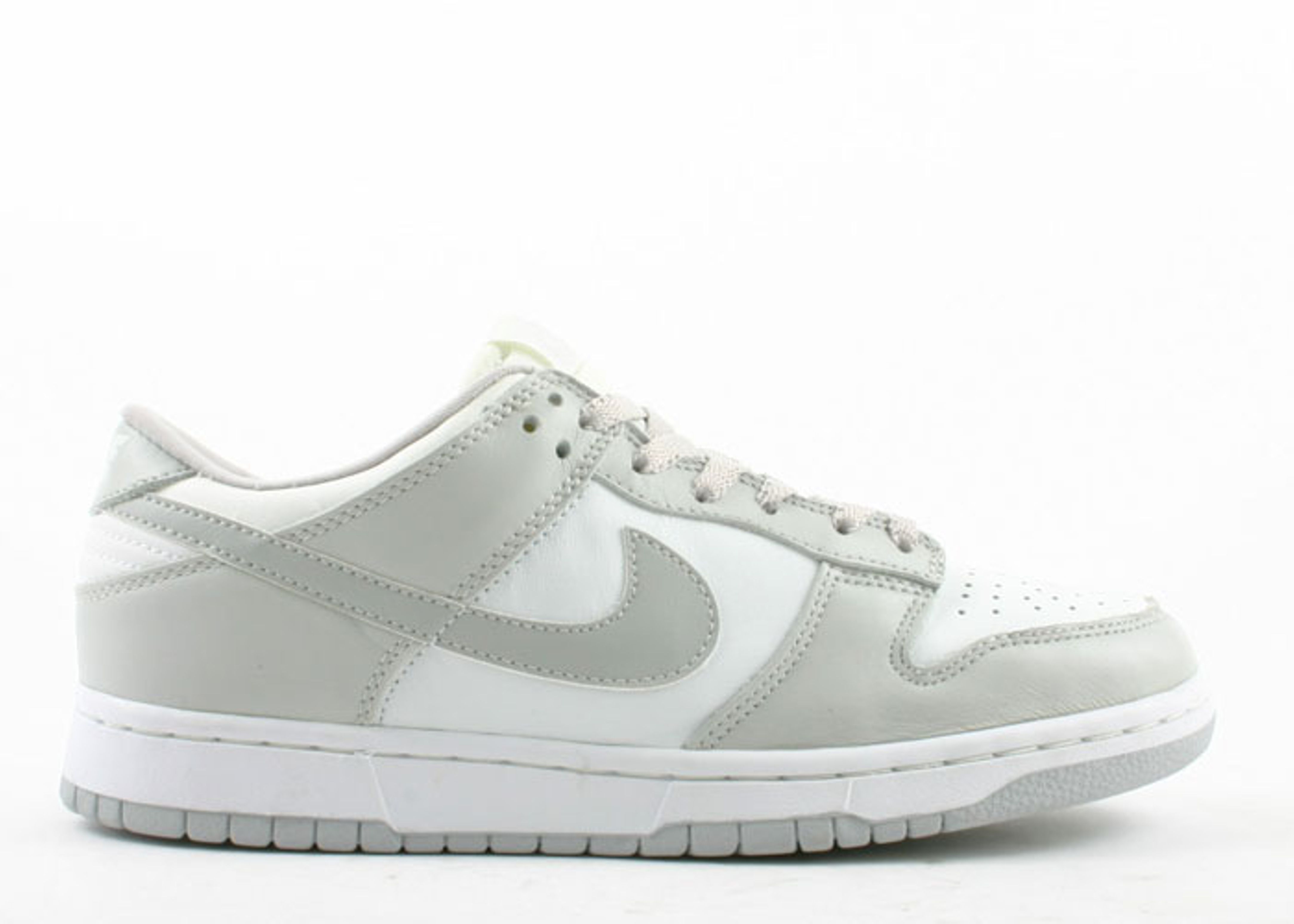 white and gray dunk low