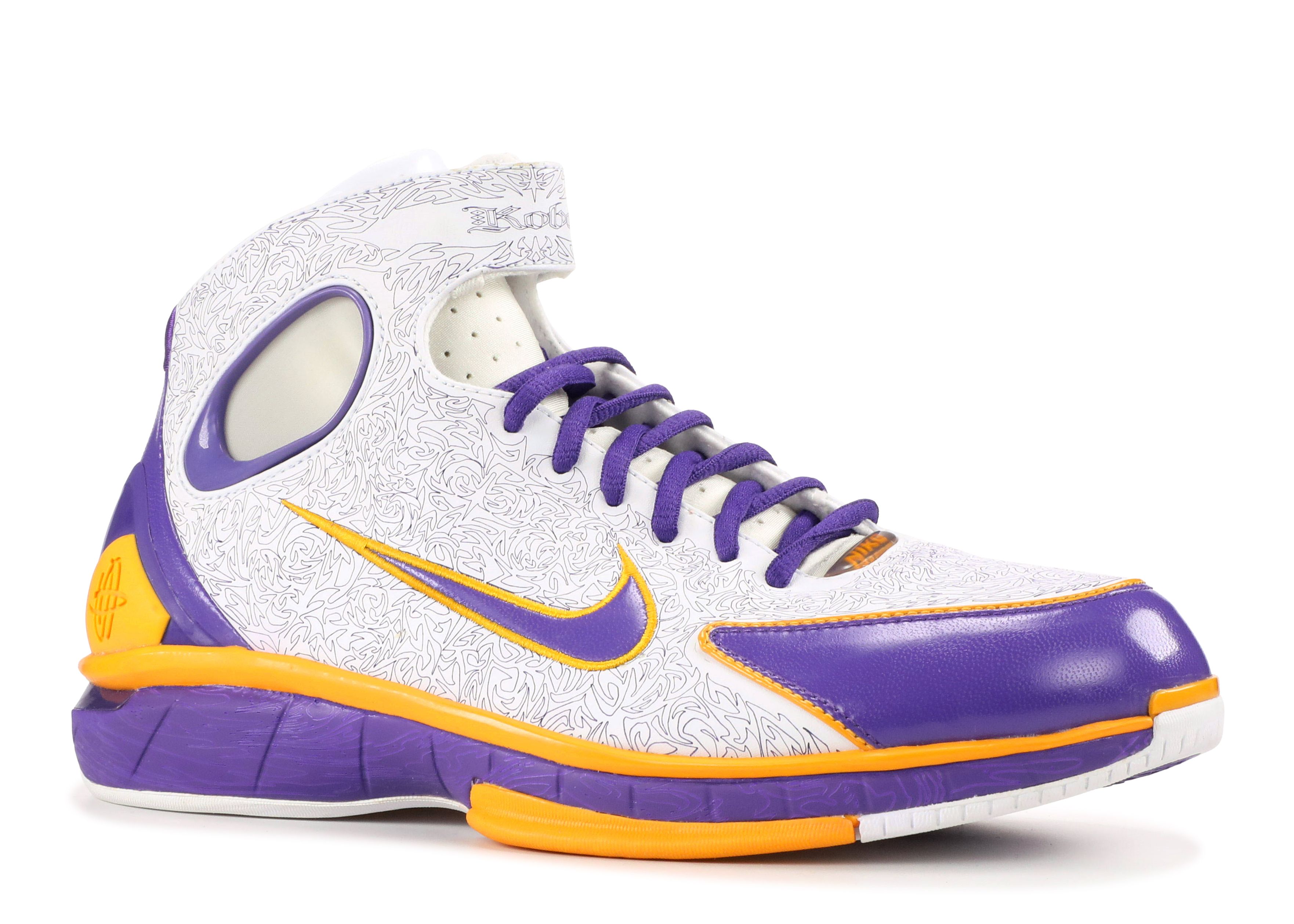Huarache 2K4 'Kobe Laser' - Nike - 309957 153 - white/purple/yellow |  Flight Club