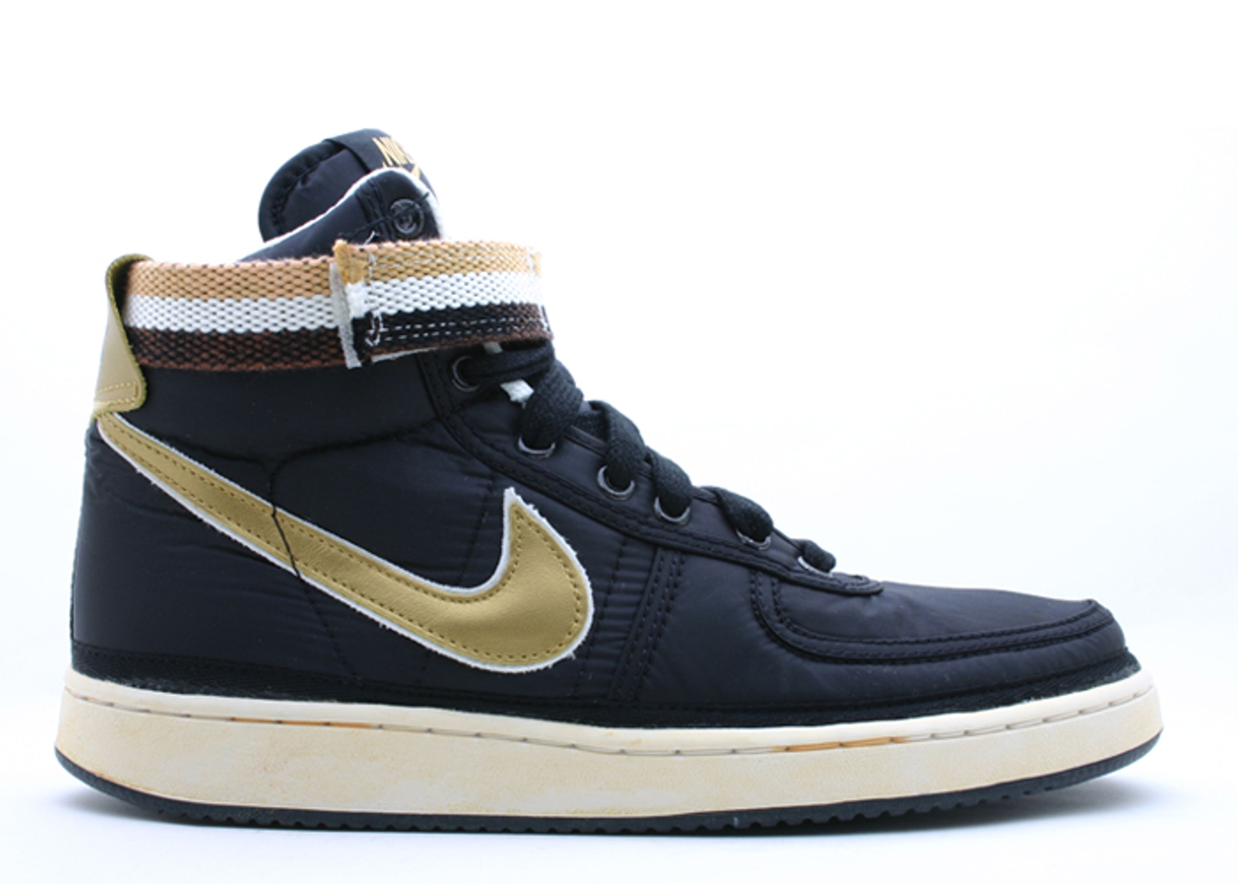 Nike vandal high supreme black metallic gold best sale