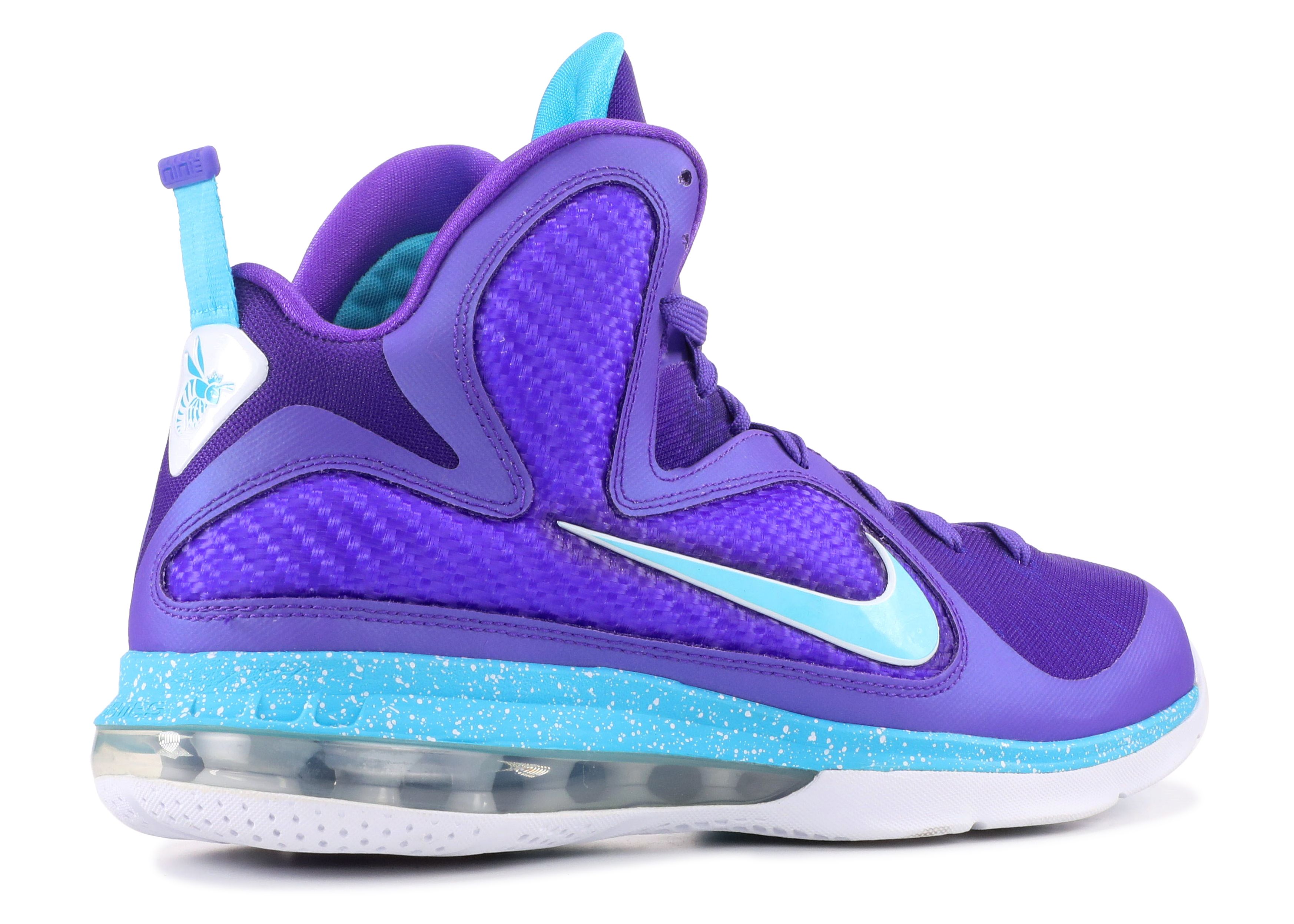 purple and blue lebrons
