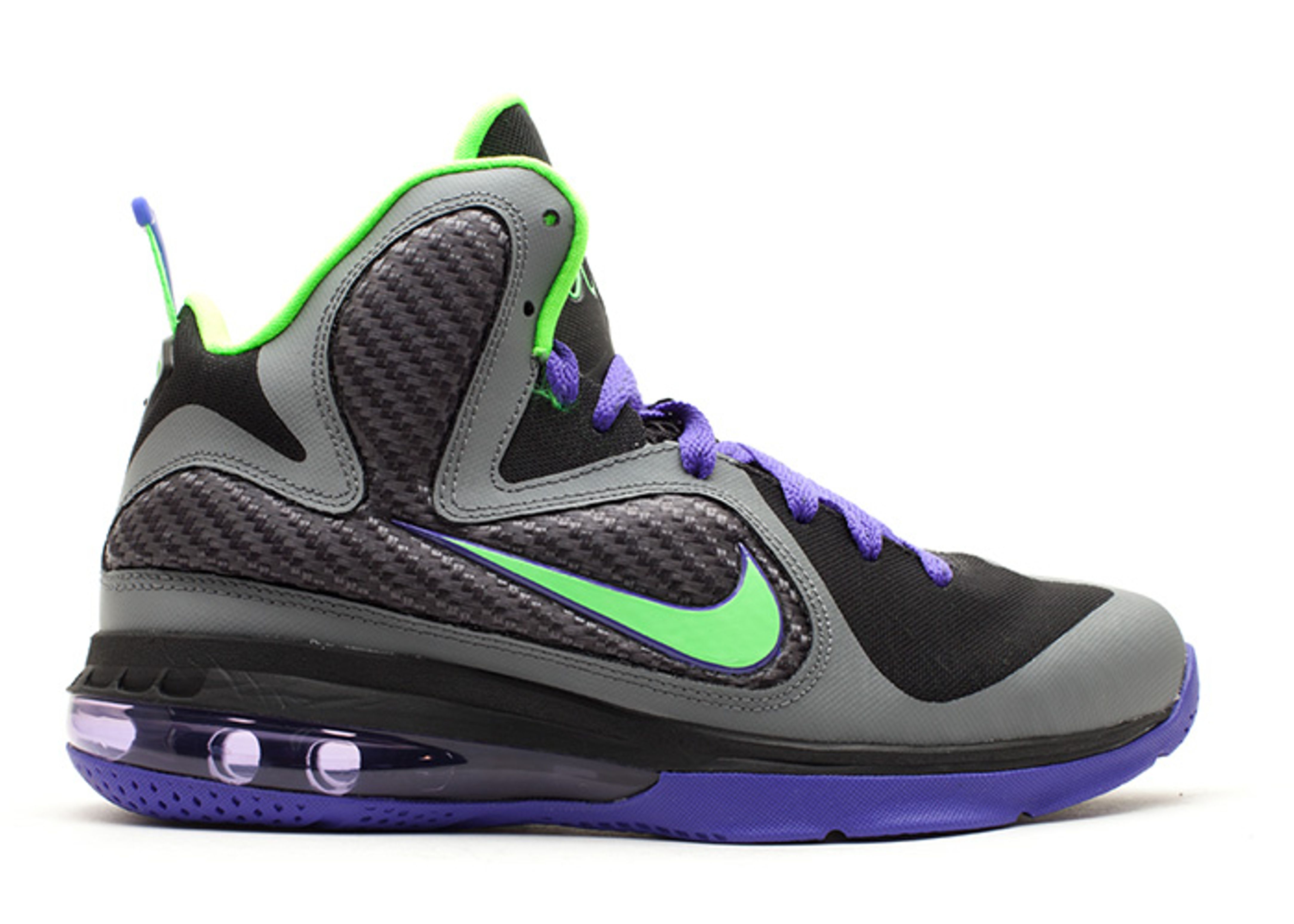 Lebron 9 Gs - Nike - 472664 004 - blk/elctrc grn-cl gry-pr