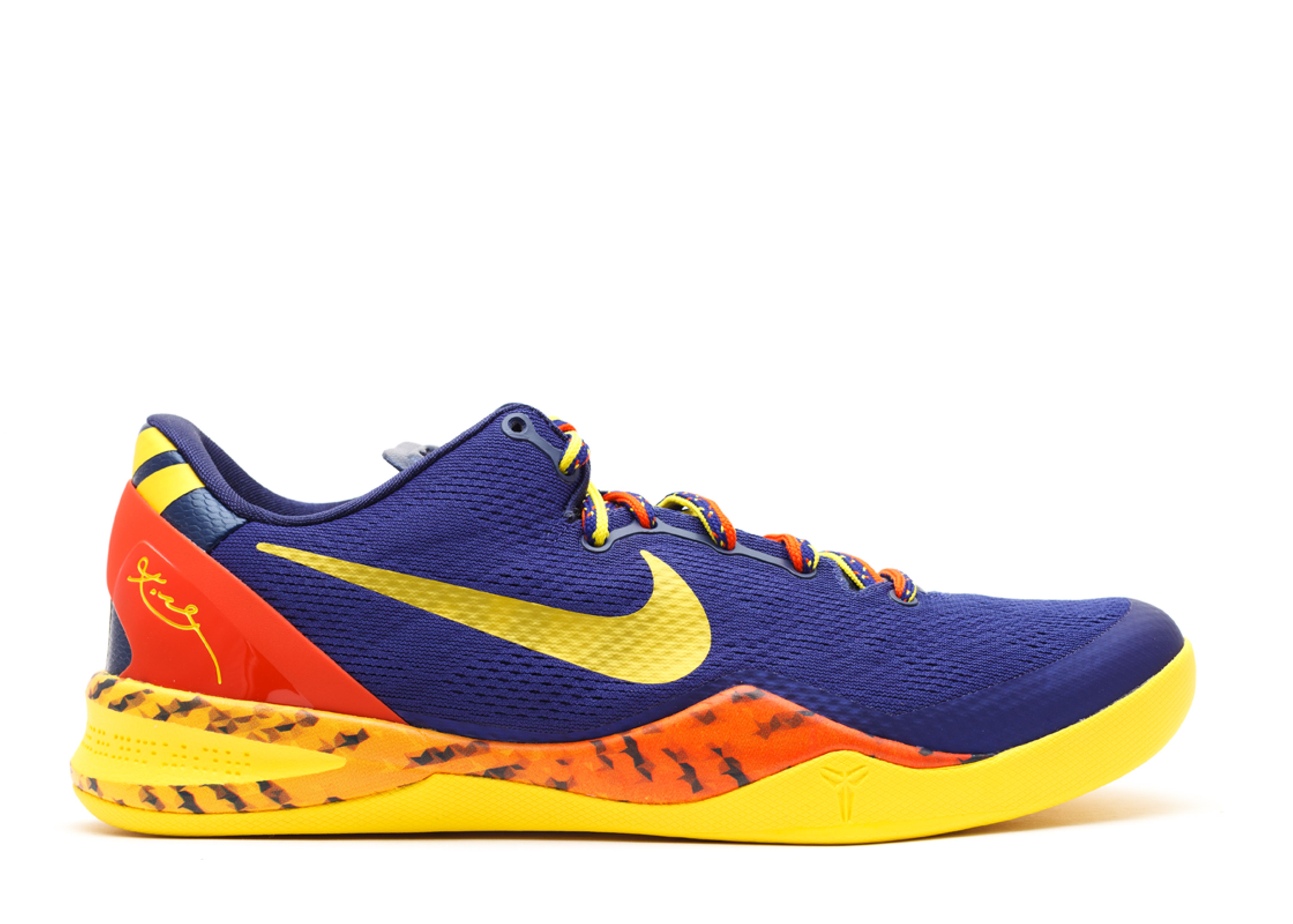 wait Expertise take a picture Kobe 8 System 'Barcelona' - Nike - 555035 402 - deep royal blue/trace  yellow/midnight navy | Flight Club