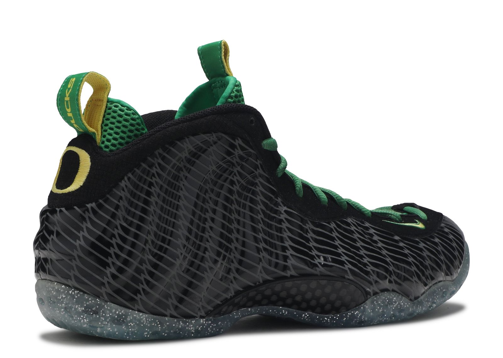 Air Foamposite One Oregon Ducks Nike 652110 001 black yllw strk appl grn slvr Flight Club