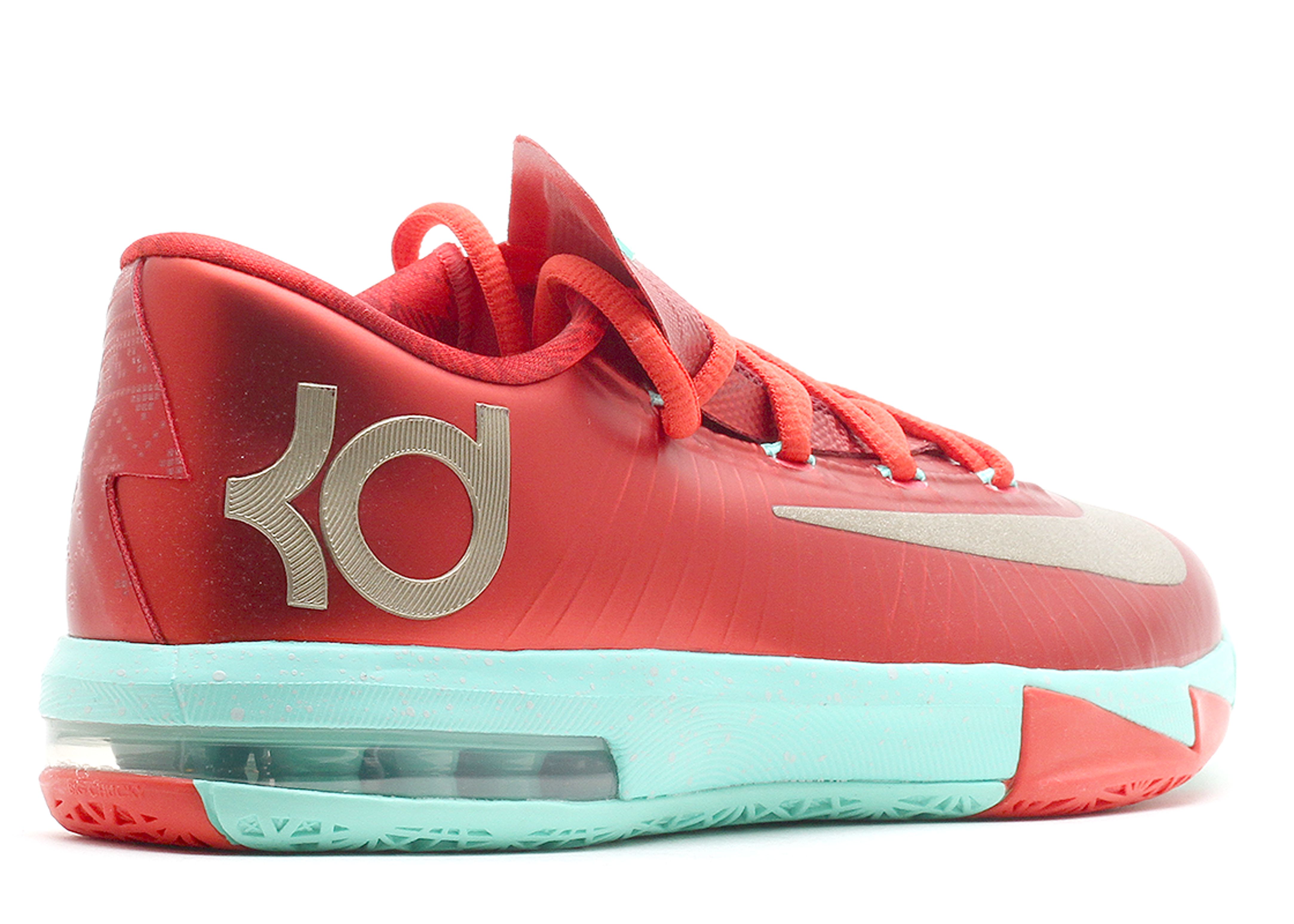 KD 6 GS Christmas Nike 599477 601 lt crmsn mtlc gld grn grn glw Flight Club