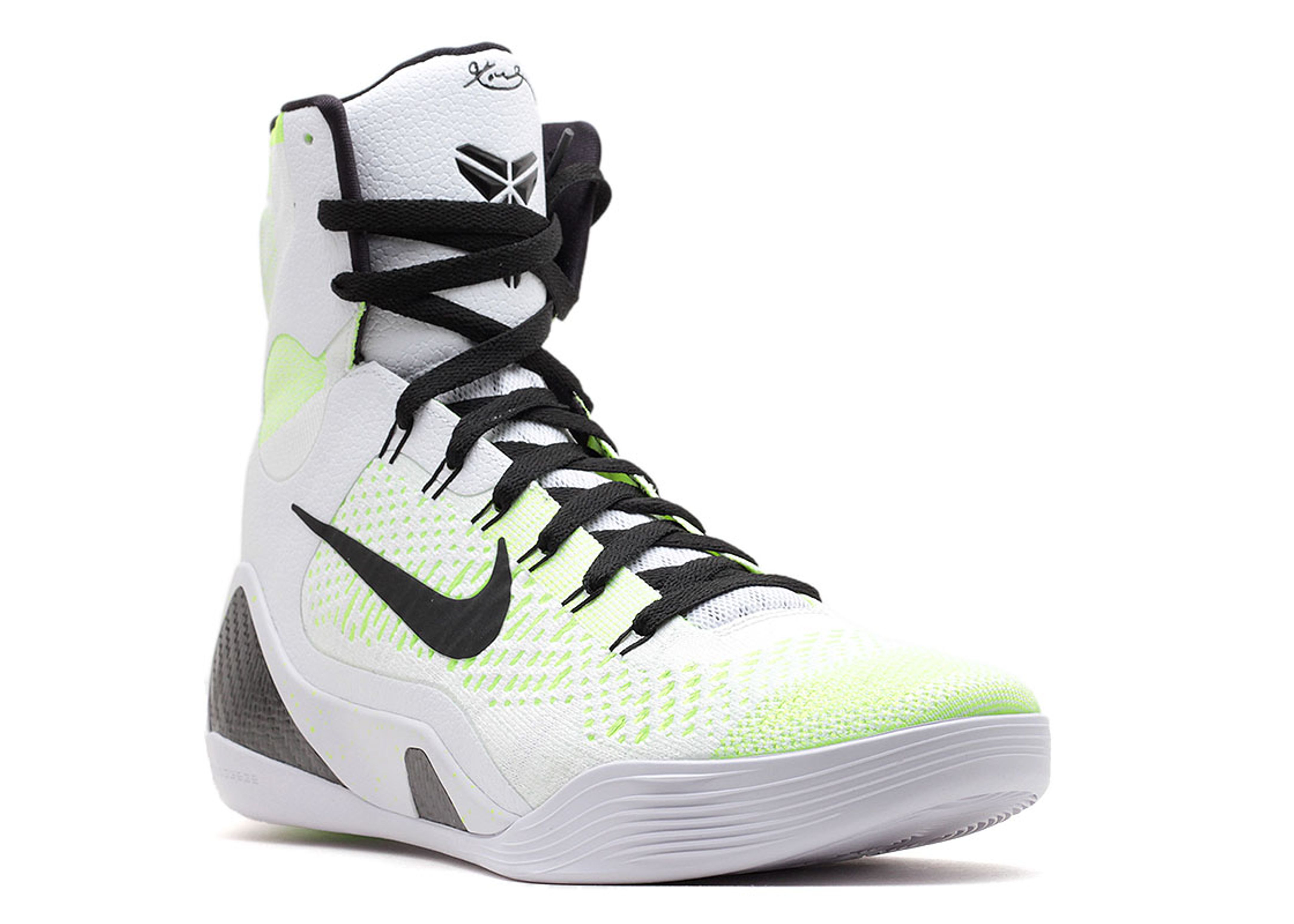 Kobe 9 Elite Premium QS 'Volt' - Nike - 678301 107 - white/black 