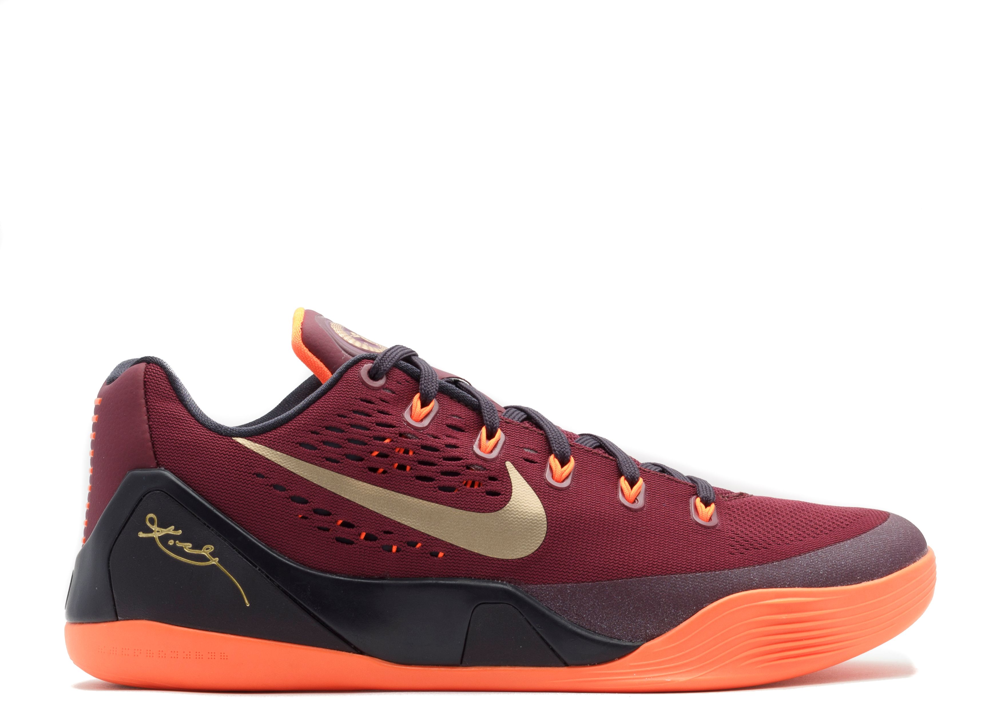 Nike Kobe 9 EM Low Deep Garnet Gold 646701-676 Size 13 Authentic Nike Kobe 9 EM Deep Garnet for Sale | Authenticity  main image 2