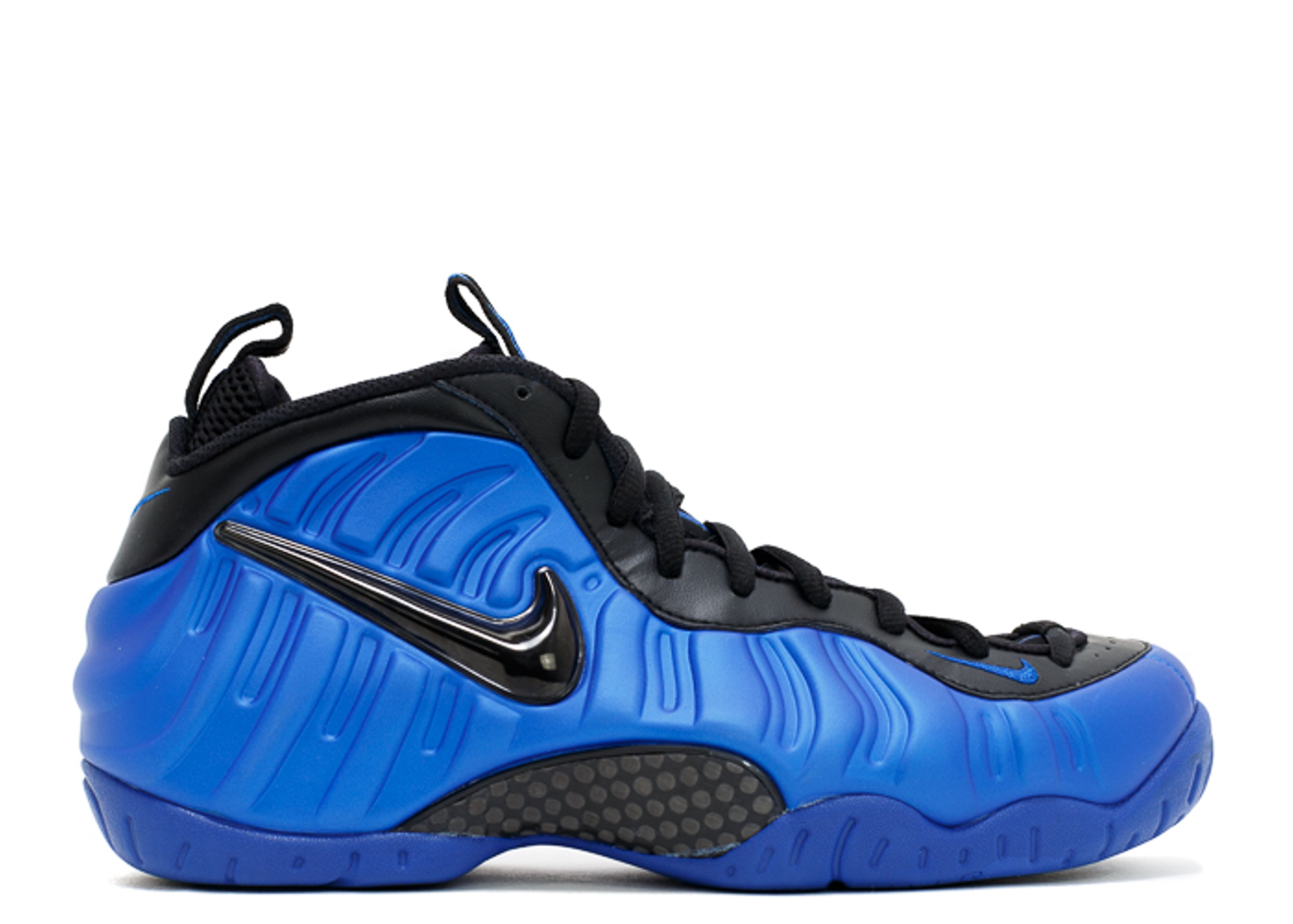 nike foamposite black and blue