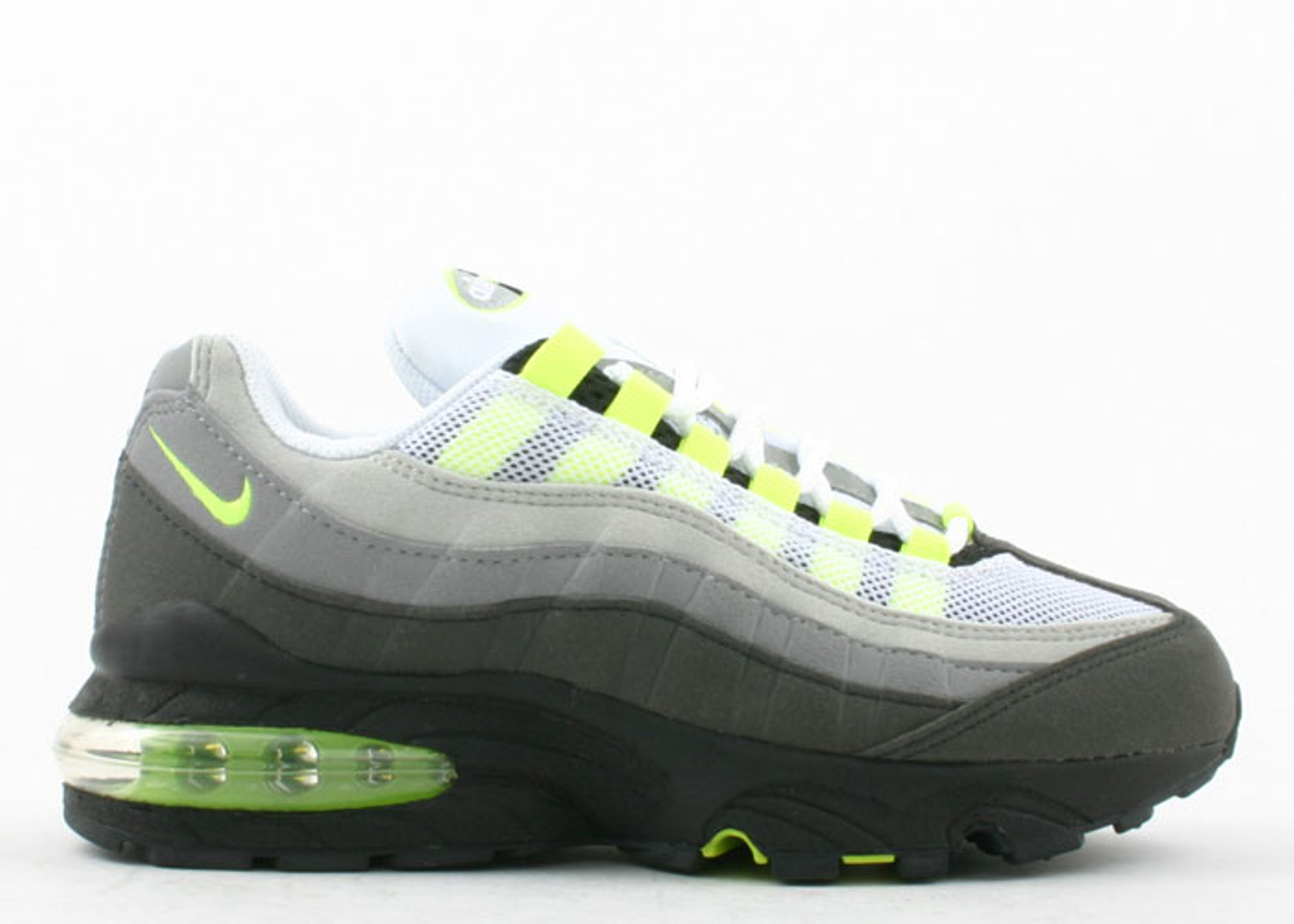 Nike air max 95 shop (gs) - white/grey/neon yellow