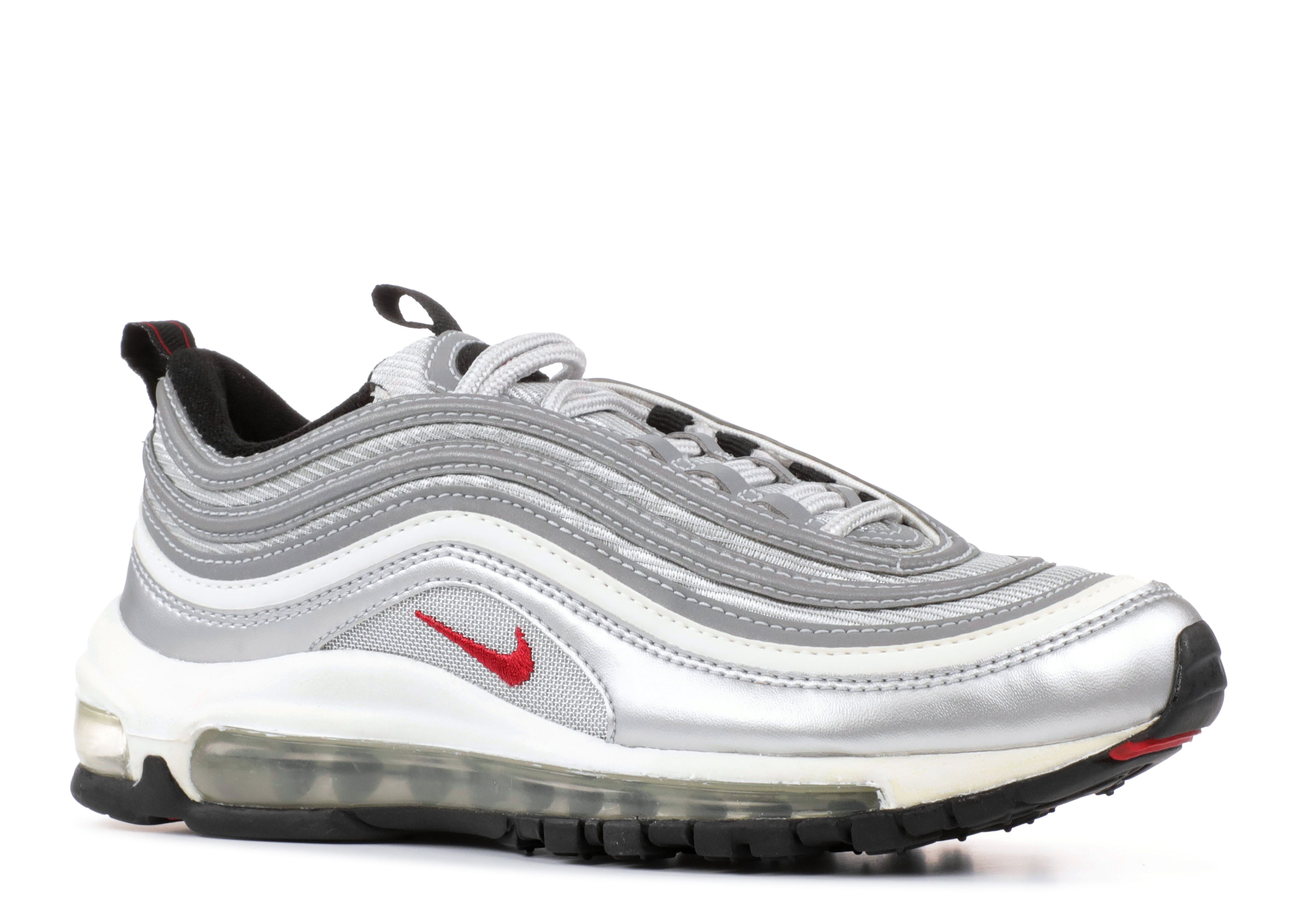 silver red air max 97