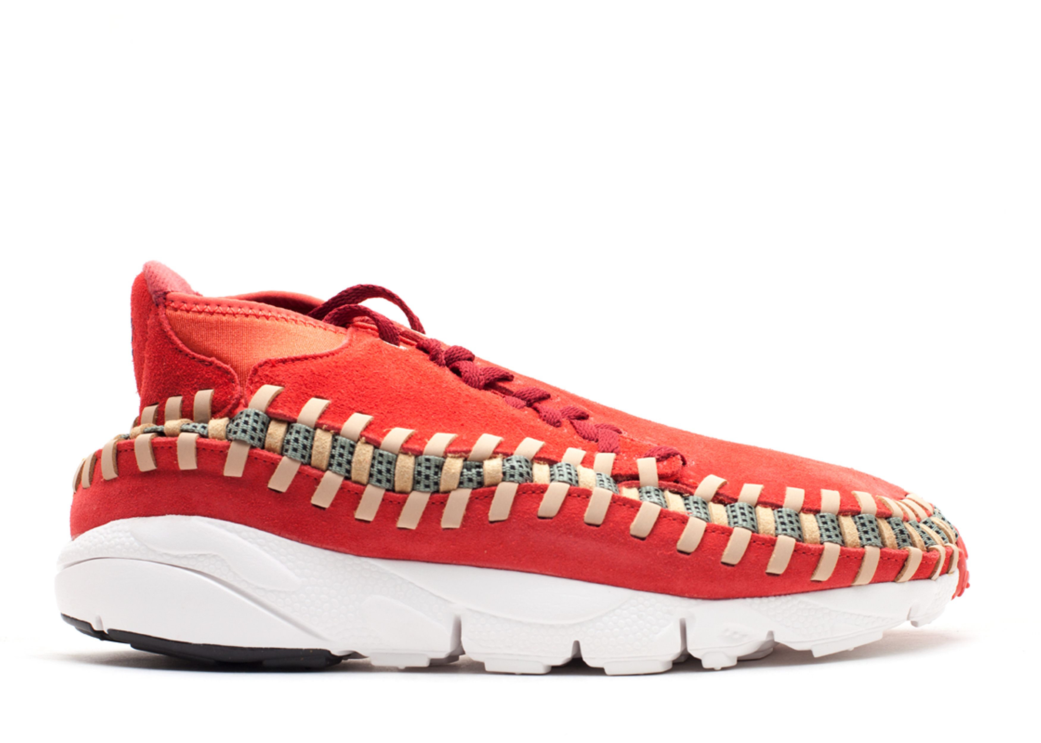 NIKE Air Footscape Woven Chuka Knit Red Suede  Sneakers Size 11. The original Nike Air Footscape, designed by Tory Orzeck  main image 4