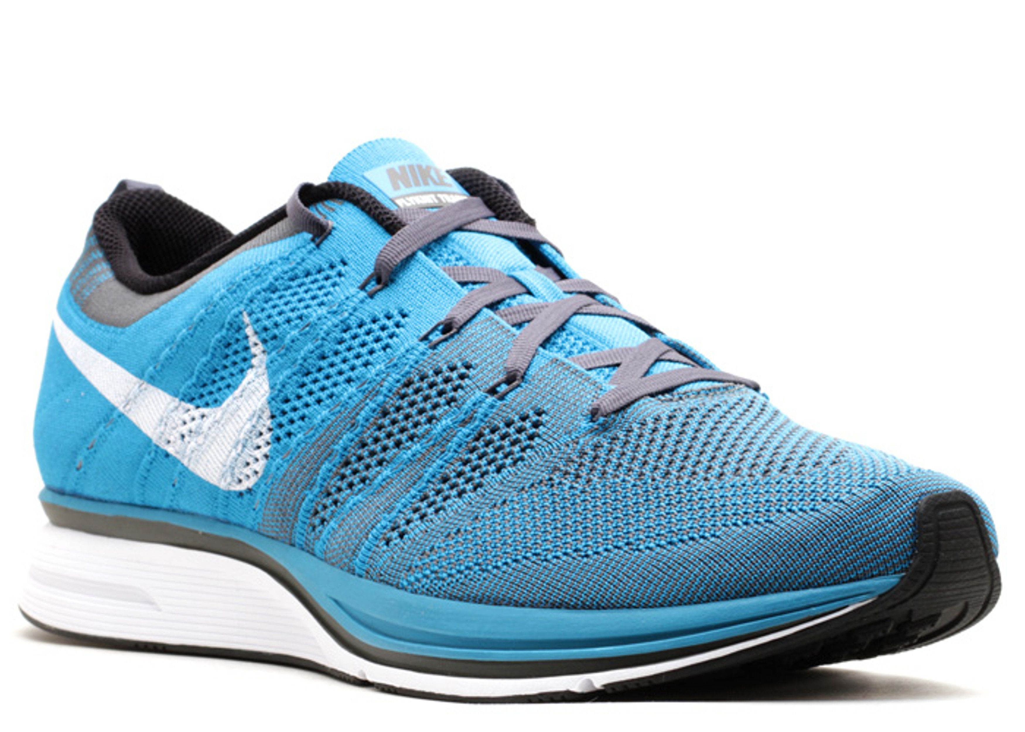 NEW NIKE FLYKNIT TRAINER 532984-440 blue glow/blue tint-black US 12 46 EUR 11 UK s-l1200.jpg main image 3