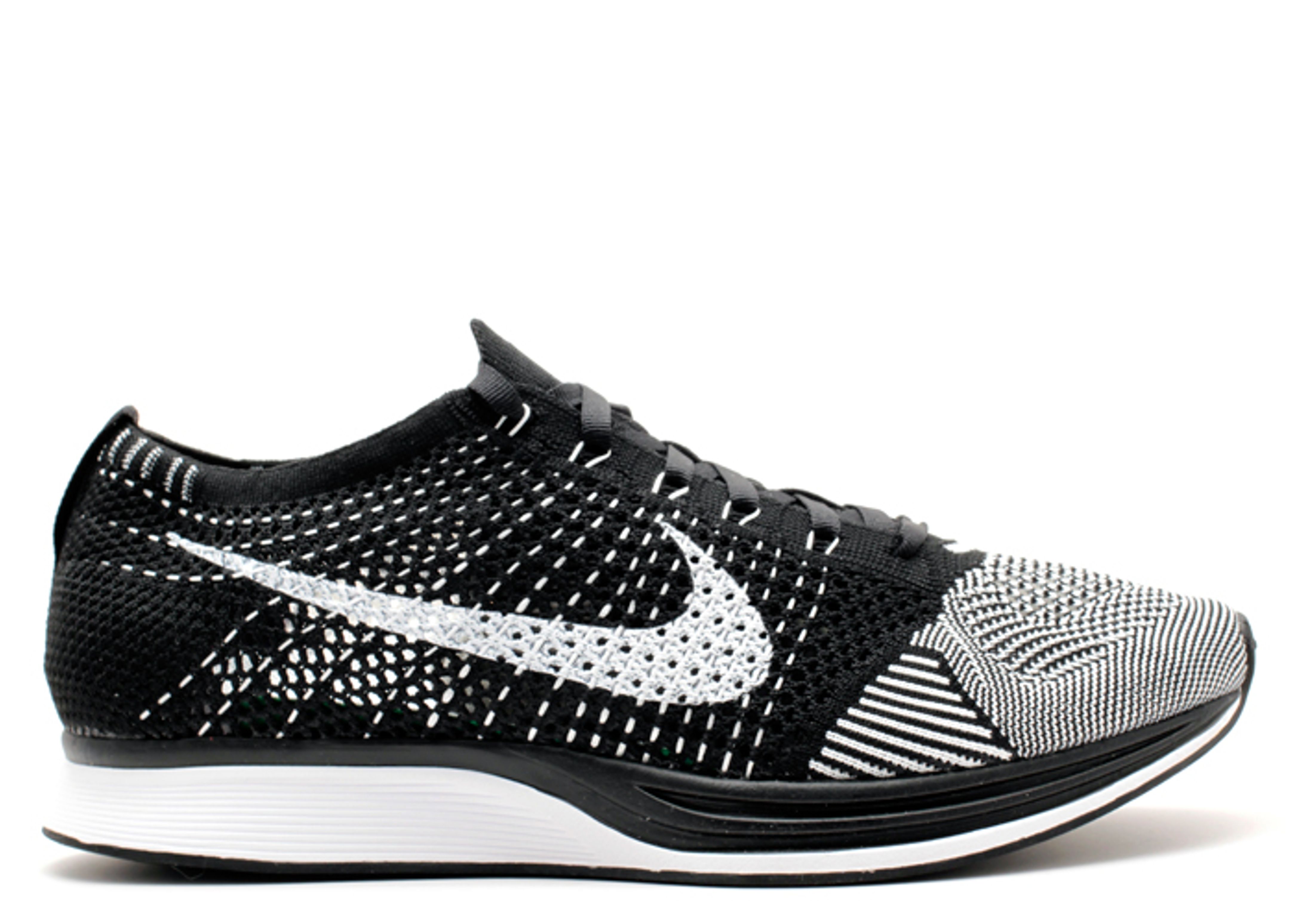 nike flyknit white and black