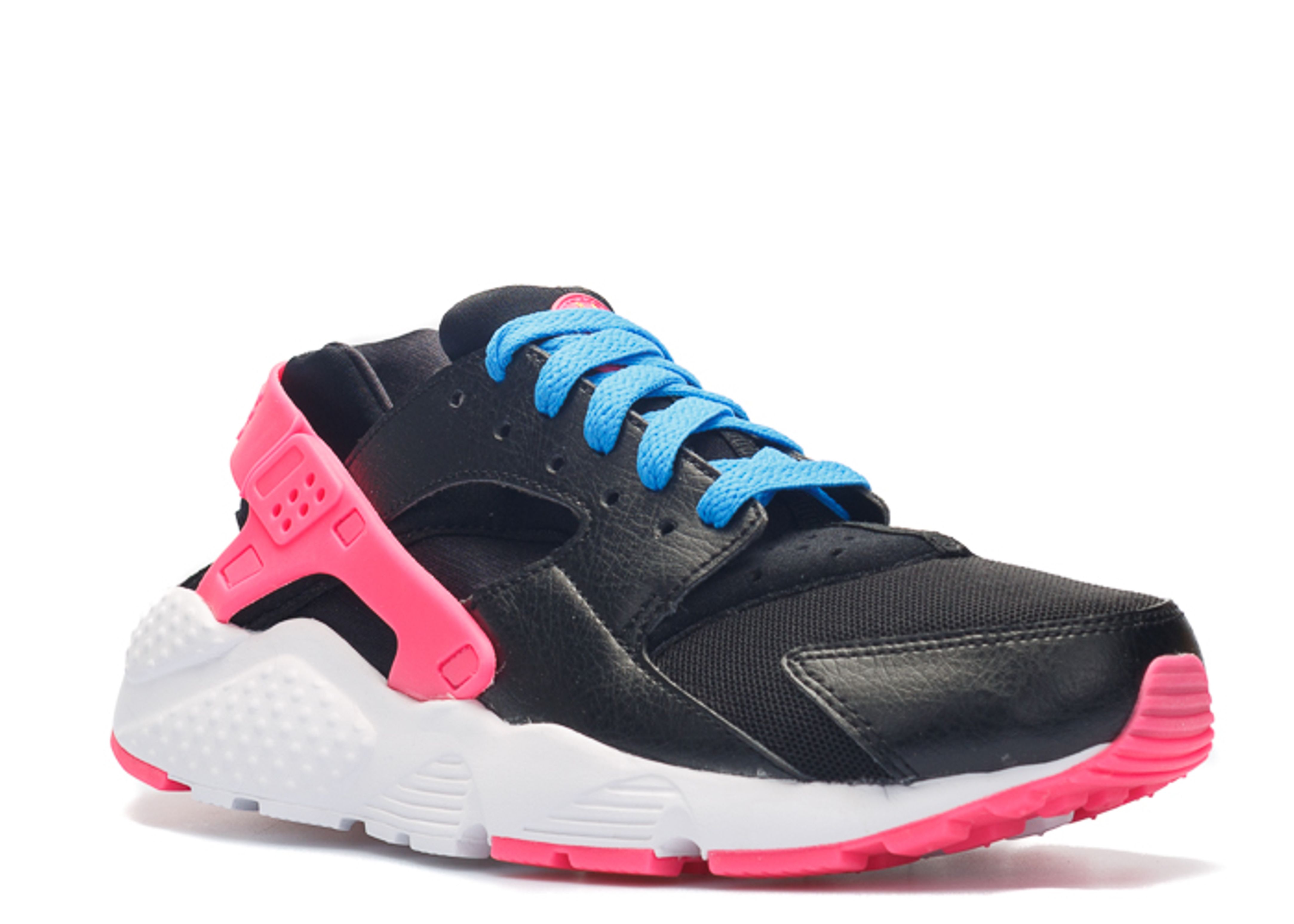 pink blue and black huaraches