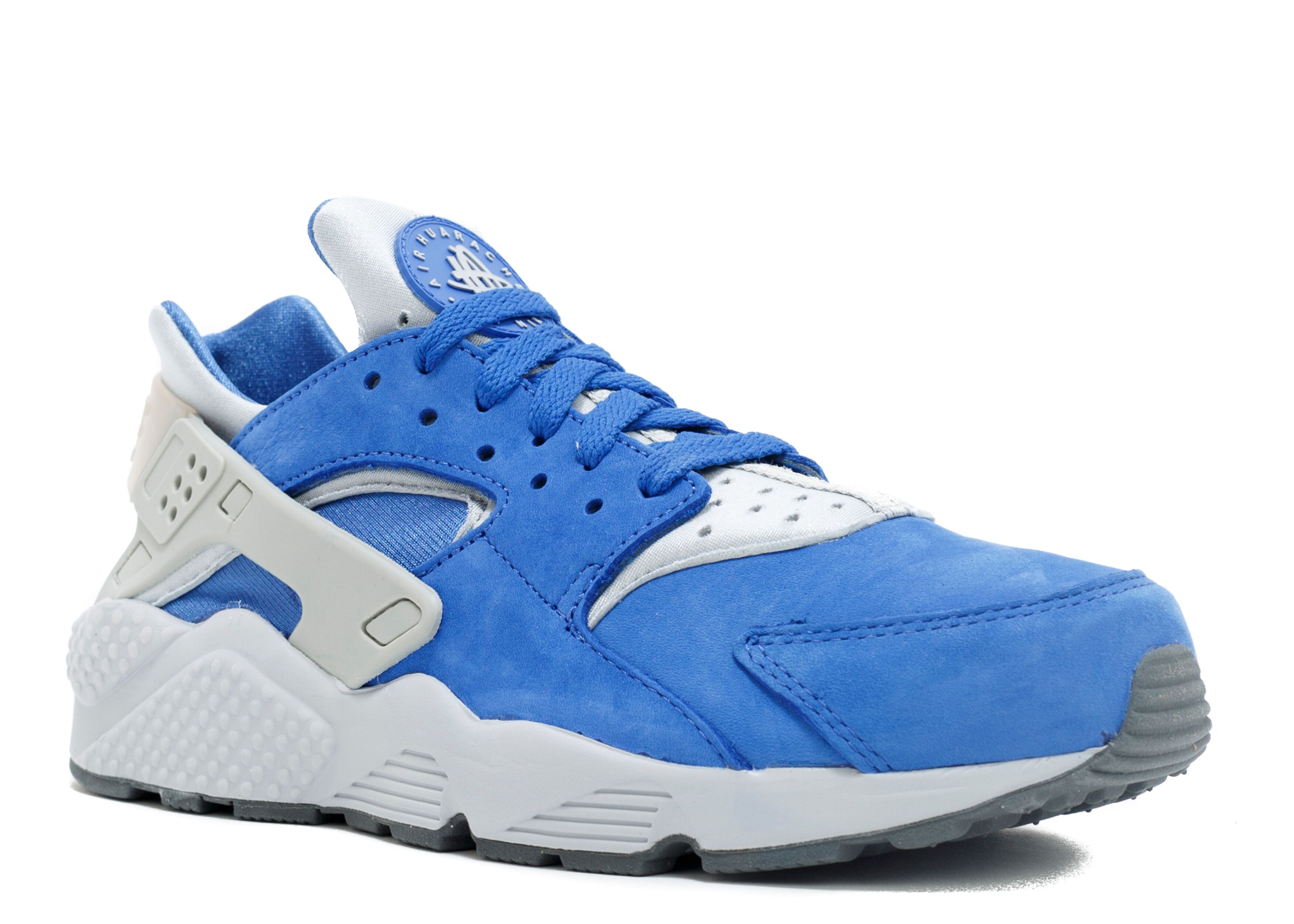 Nike Air Huarache Premium “Varsity Royal” Blue and Gray Athletic Sneakers NIKE AIR HUARACHE ID BLACK/VARSITY ROYAL SIZE WOMEN main image 4