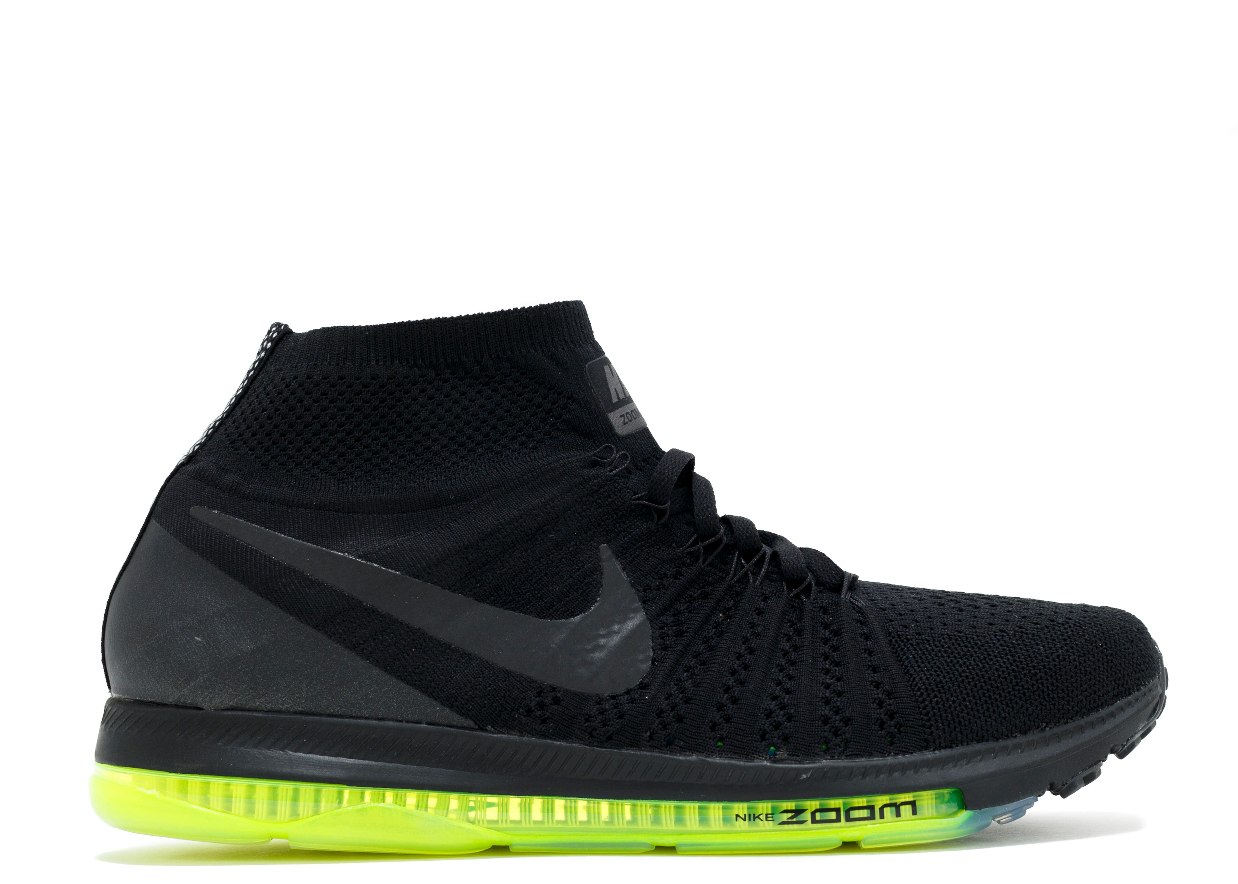 Zoom All Out Flyknit 'Black Volt' - Nike - 844134 001 - black/black/volt/ black | Flight