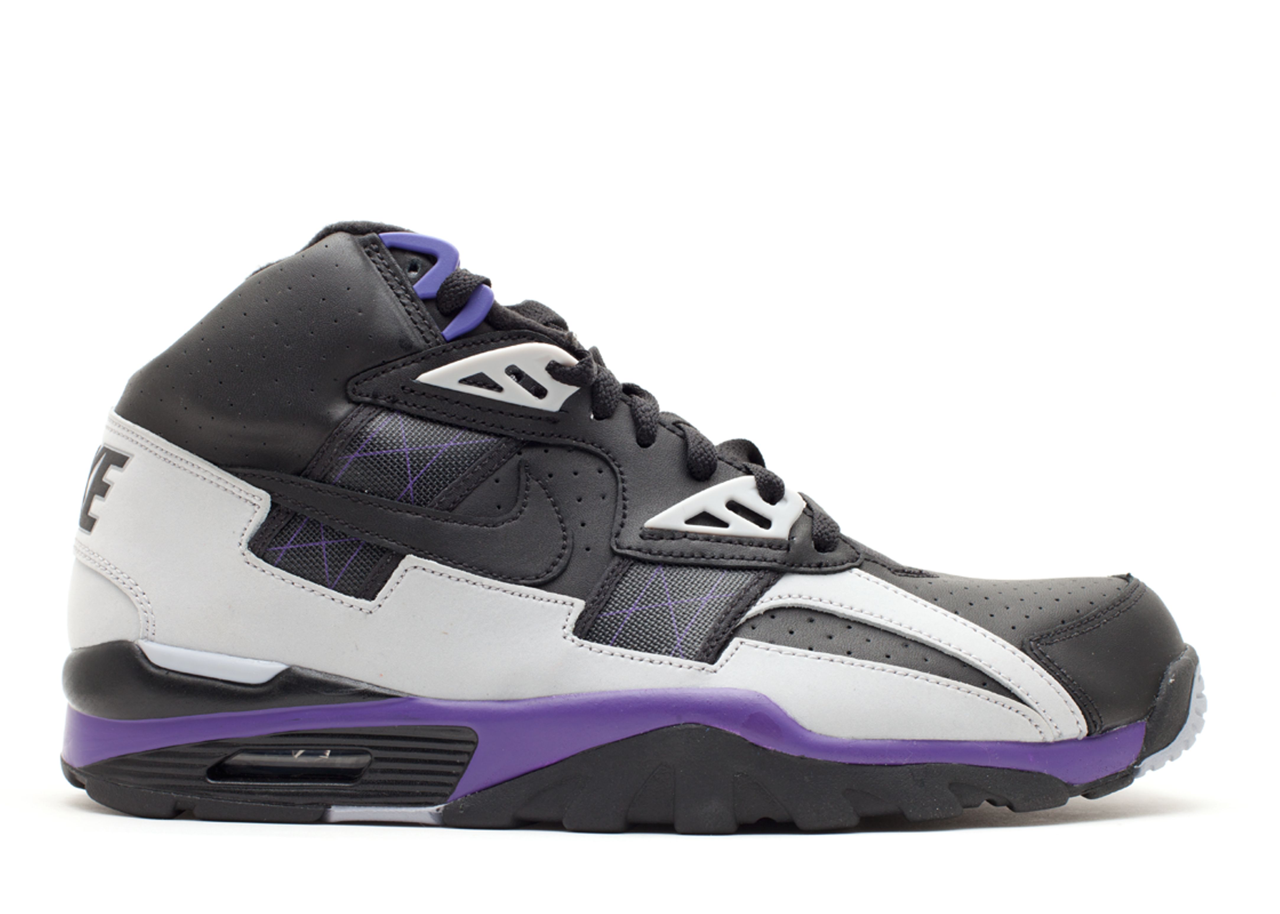 nike air trainer white black purple