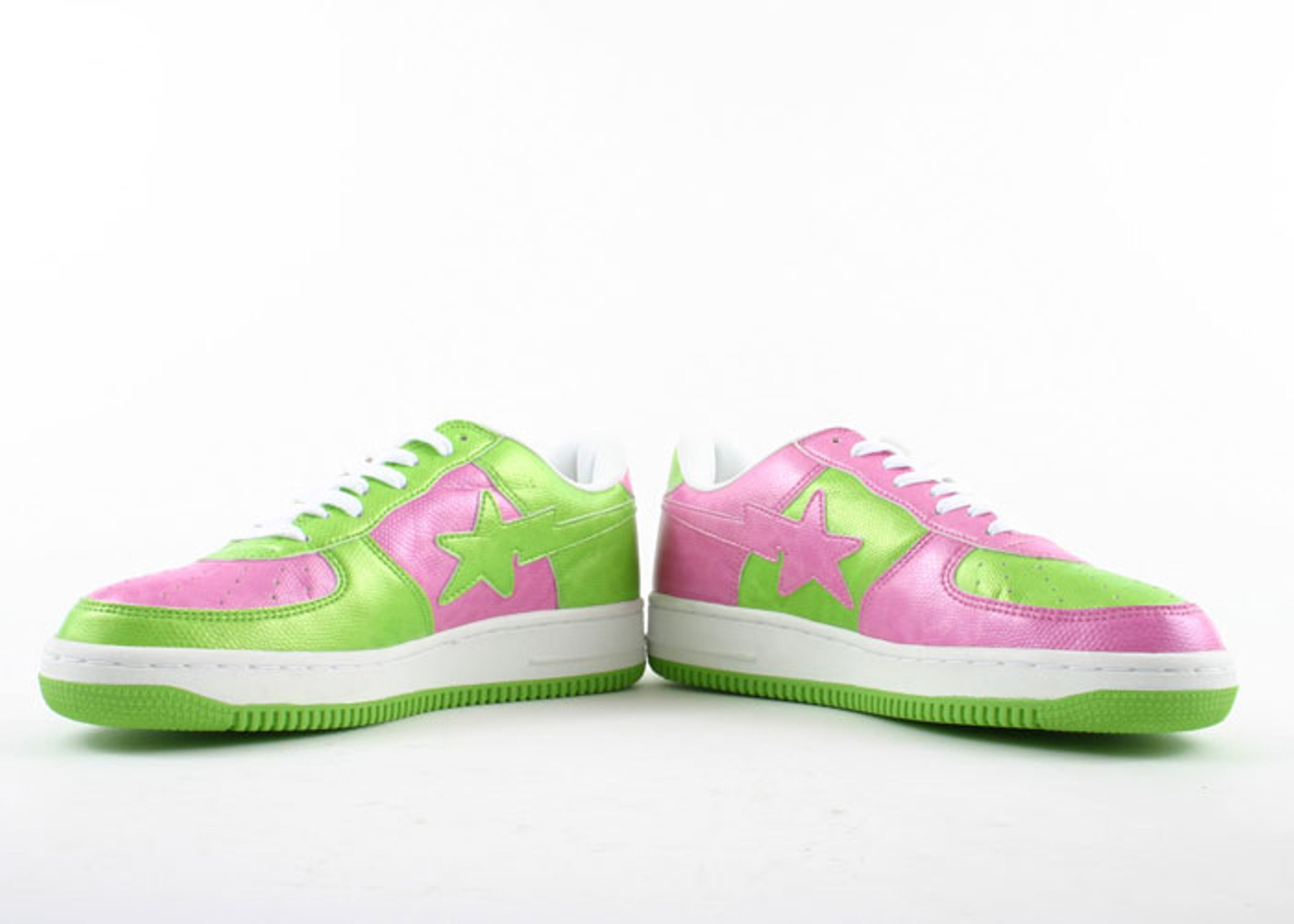 U.N.K.L.E. X Bapesta FS 001 Low 'Green Pink' - BAPE - 238 - green