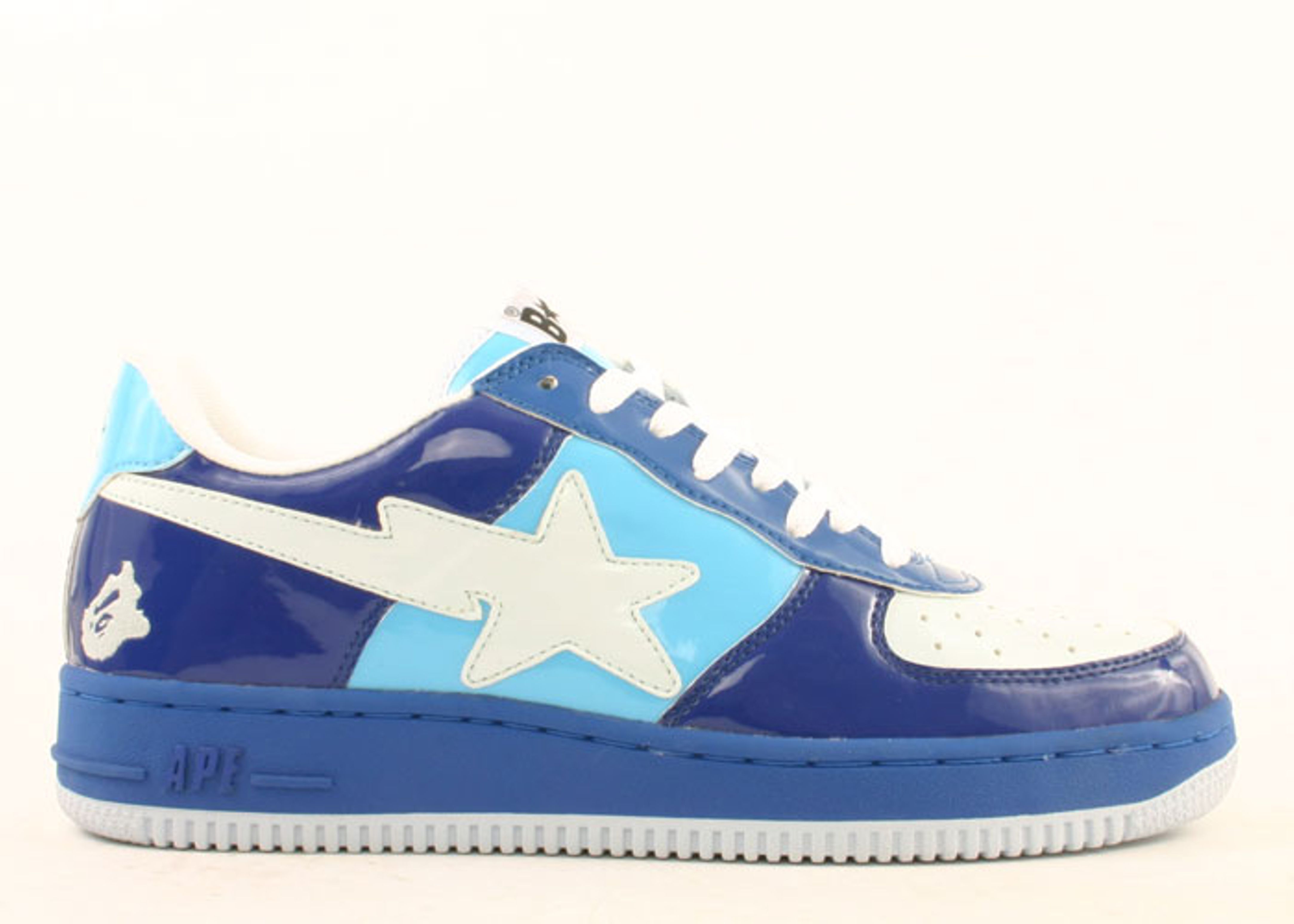 bapesta blue and white