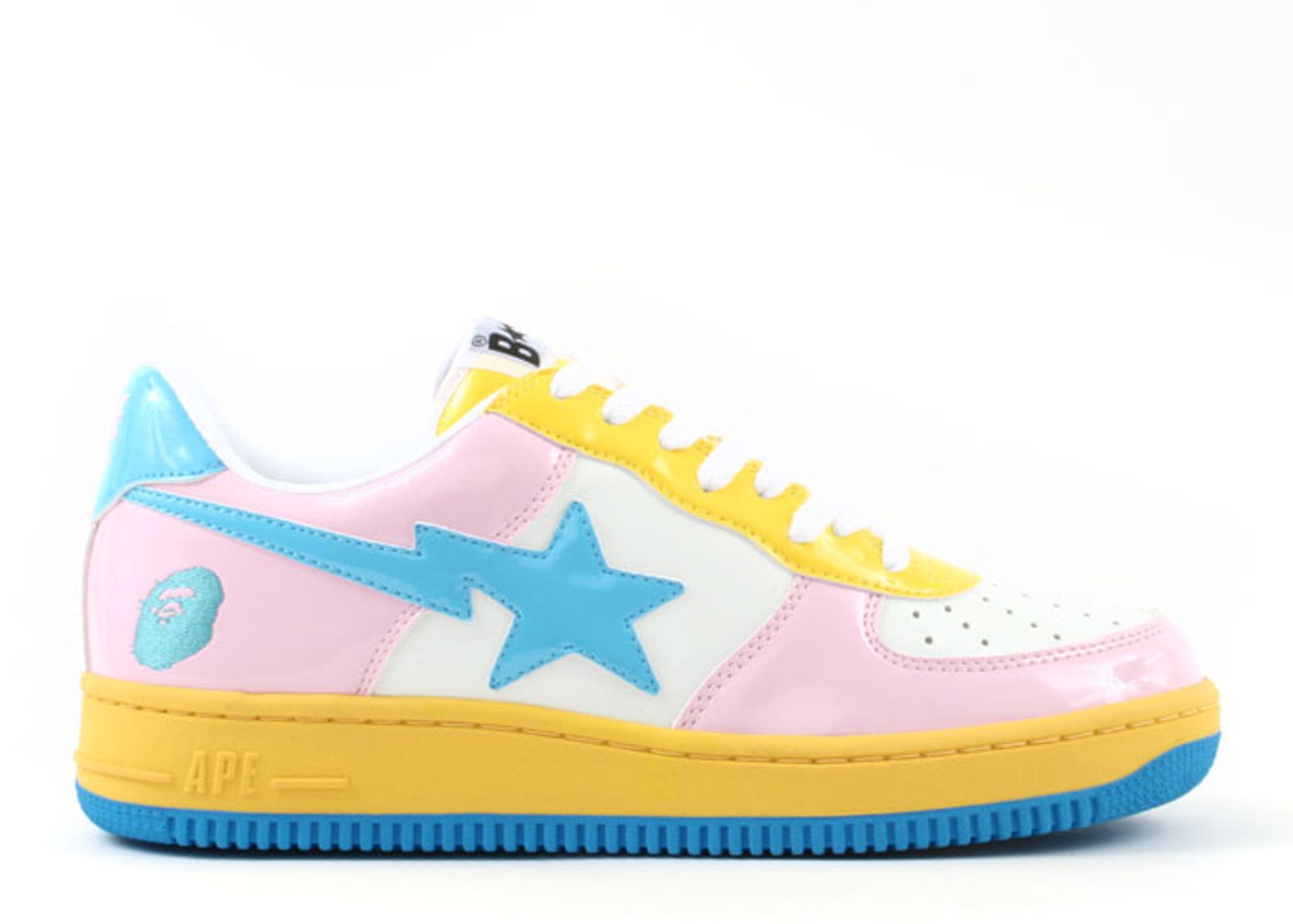 pink yellow blue bapestas