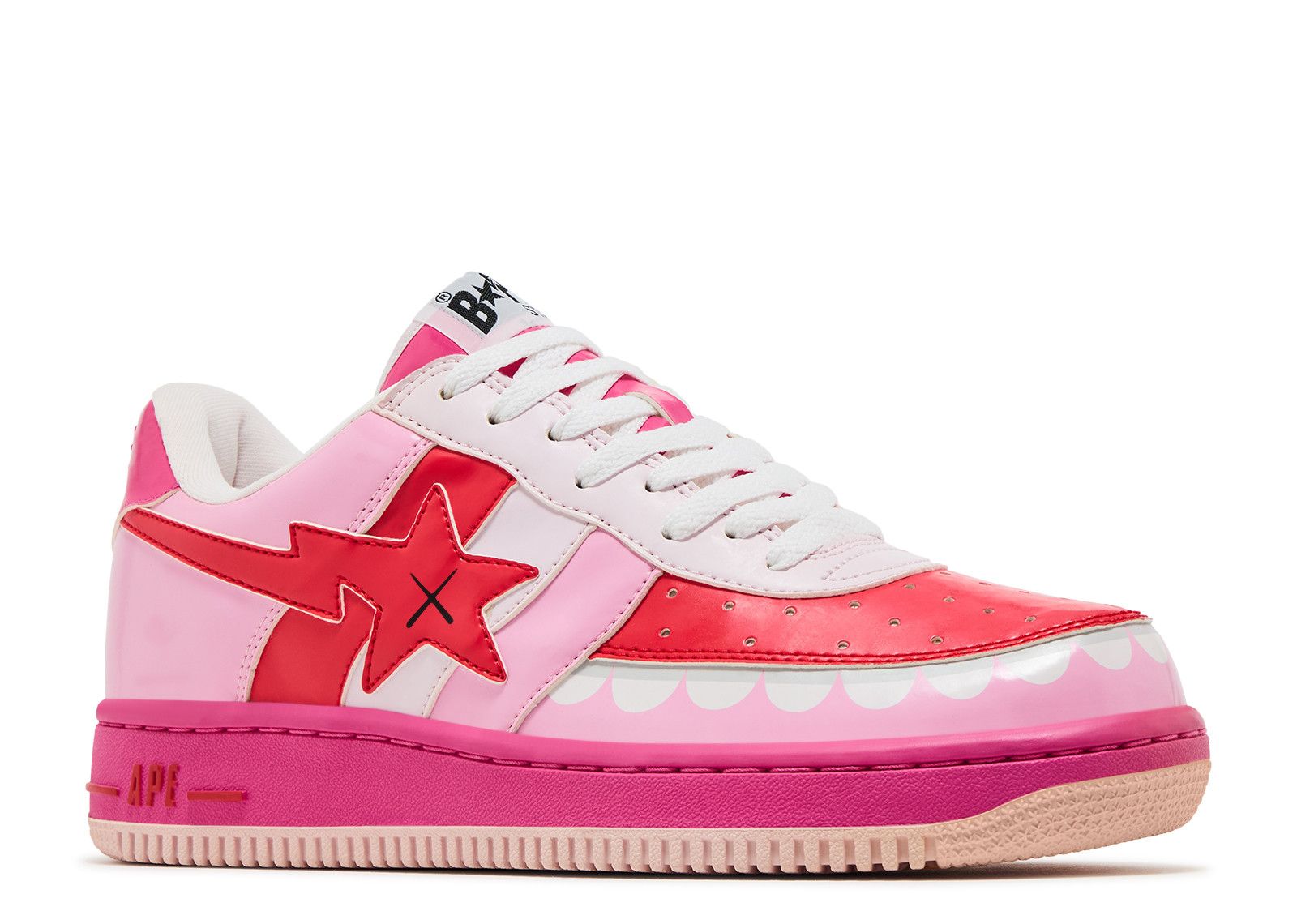 Kaws X Bapesta FS 029 Low 'Chompers Pink' - BAPE - 630